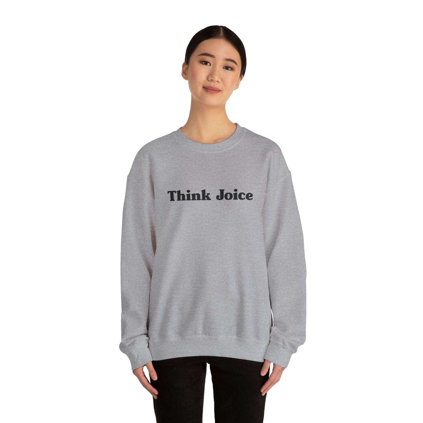 Think Joice Retro (black design) on Unisex Heavy Blend™ Crewneck Sweatshirt