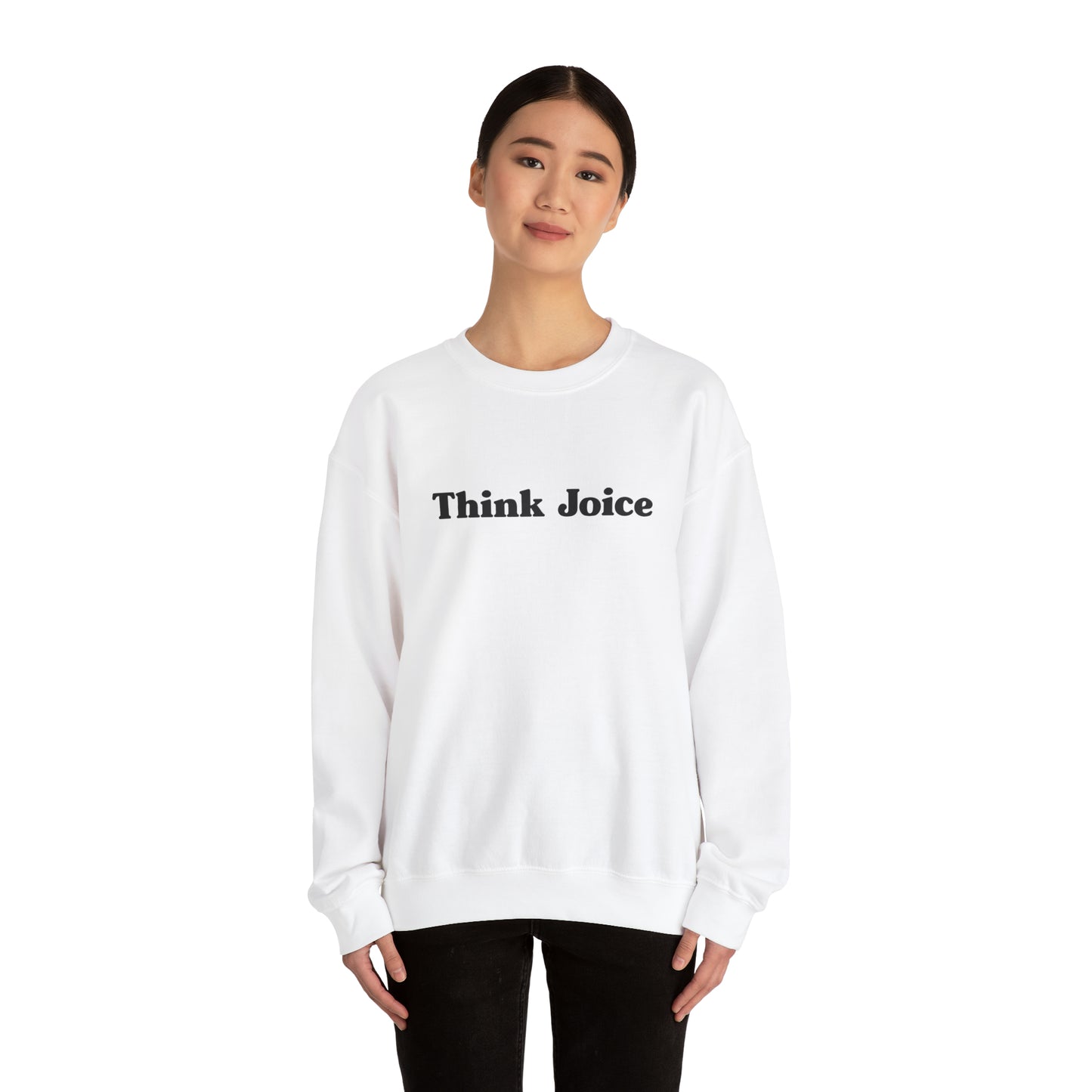 Think Joice Retro (black design) on Unisex Heavy Blend™ Crewneck Sweatshirt