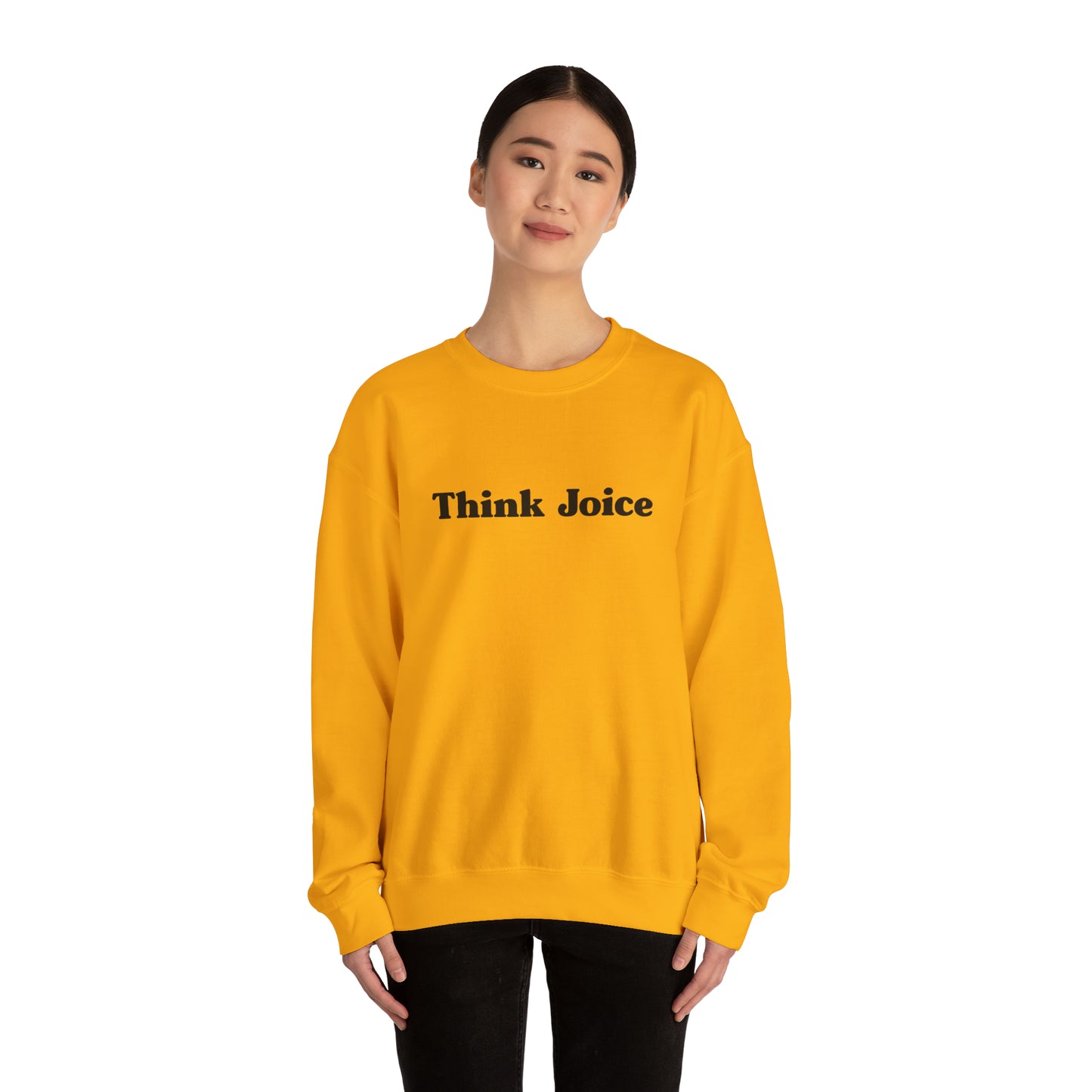 Think Joice Retro (black design) on Unisex Heavy Blend™ Crewneck Sweatshirt