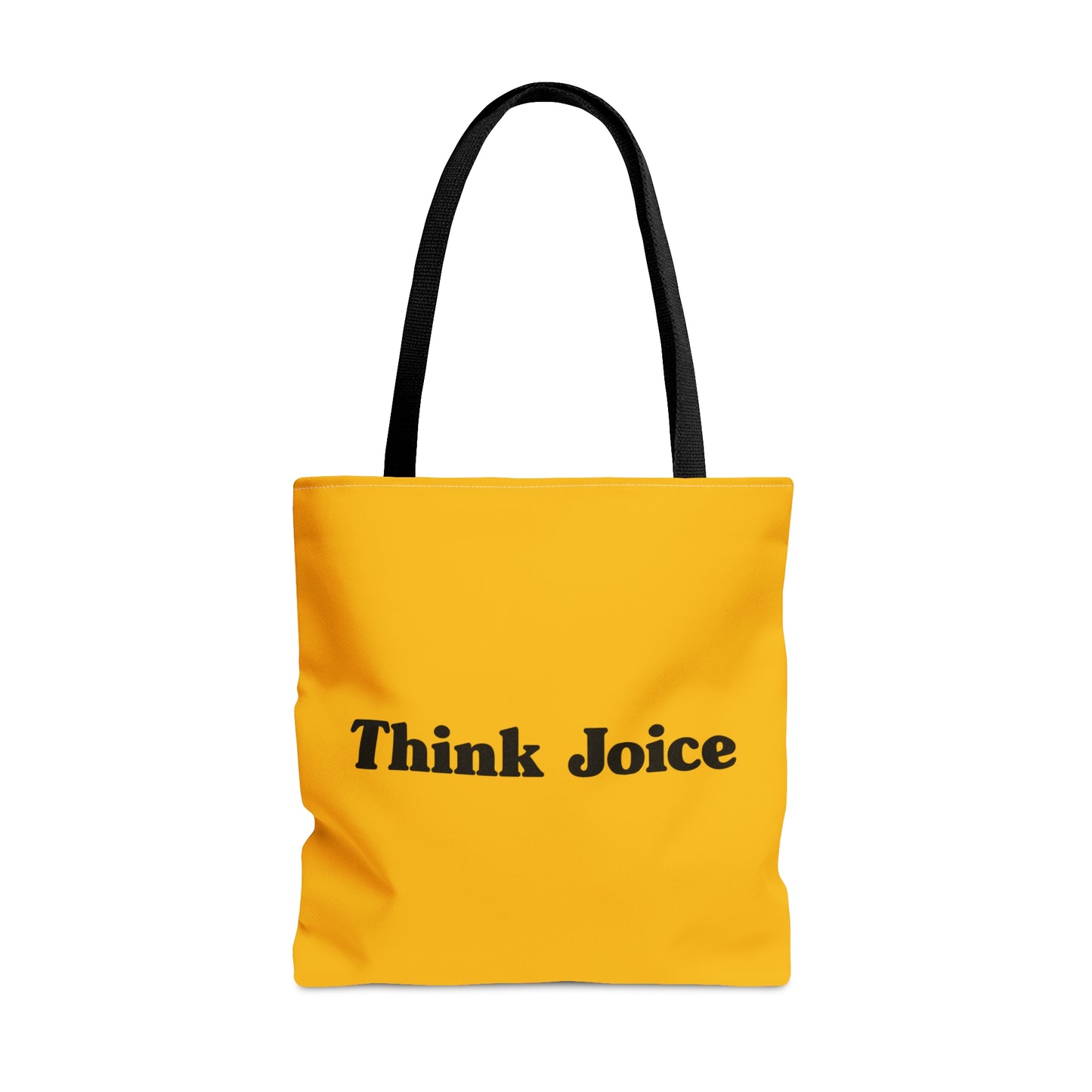 Think Joice Retro (black design) on Dark Yellow Tote Bag