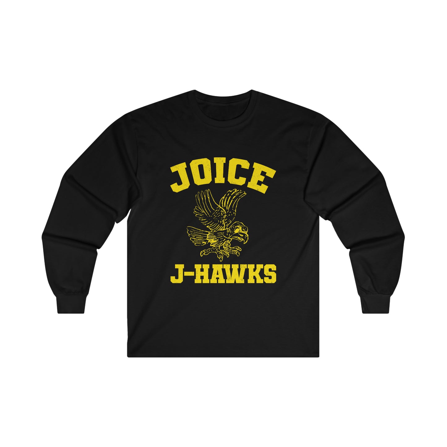 Throwback Joice J-Hawks (worn yellow design) on Ultra Cotton Long Sleeve Tee