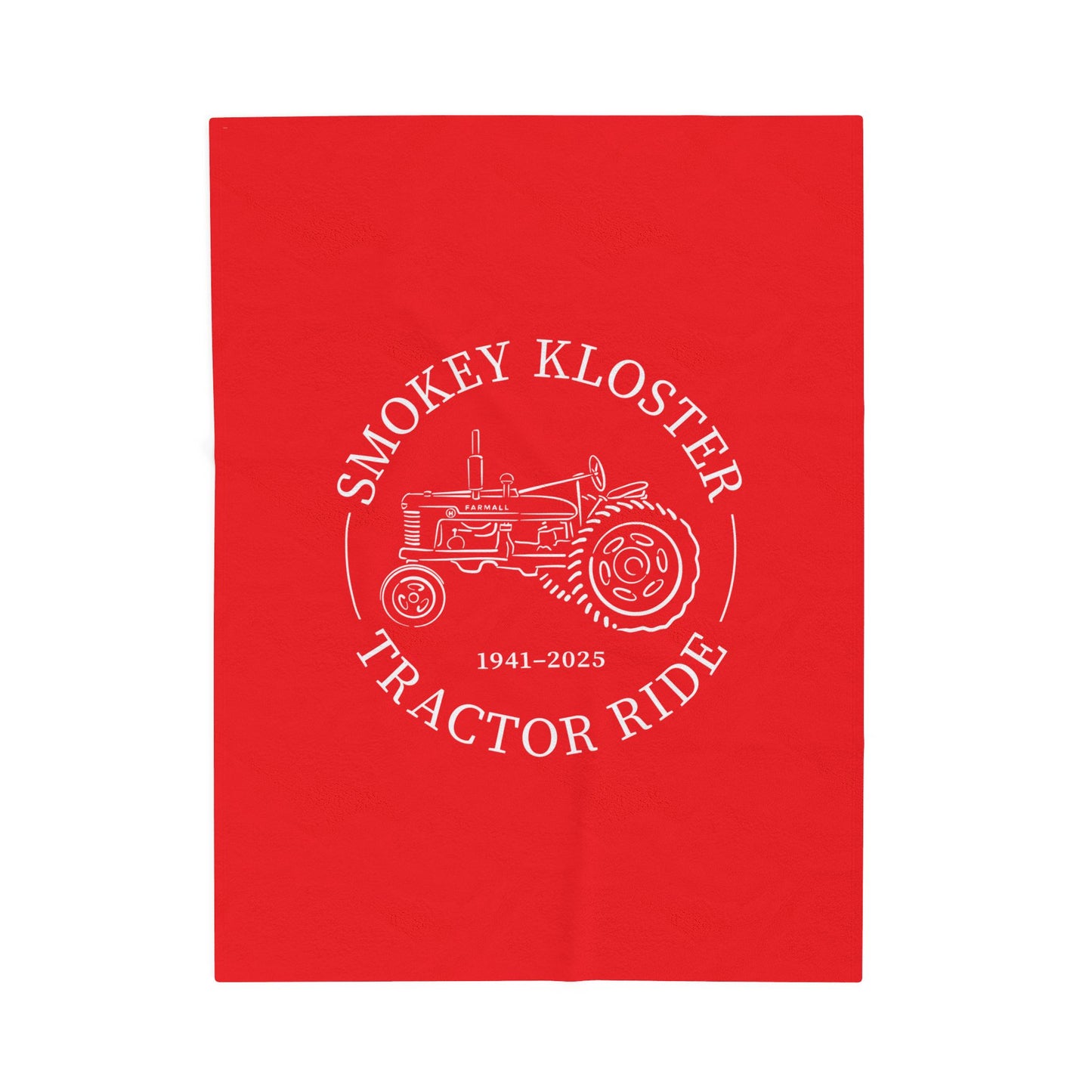 Smokey Kloster Tractor Ride Velveteen Plush Blanket