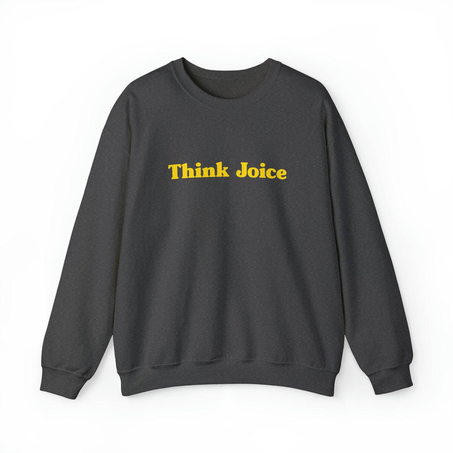 Think Joice Retro (yellow design) on Unisex Heavy Blend™ Crewneck Sweatshirt