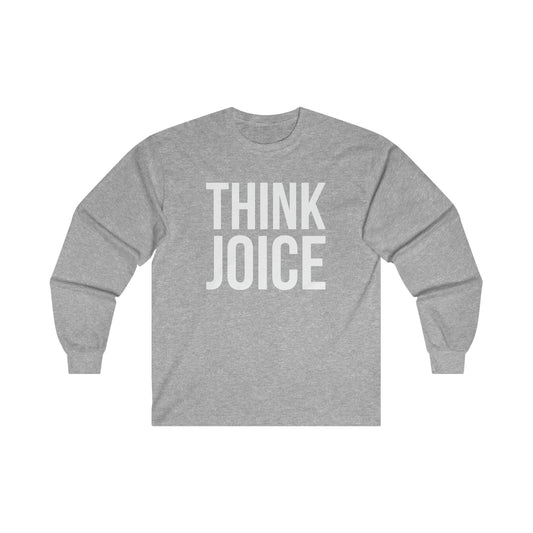 Think Joice (white design) on Ultra Cotton Long Sleeve Tee