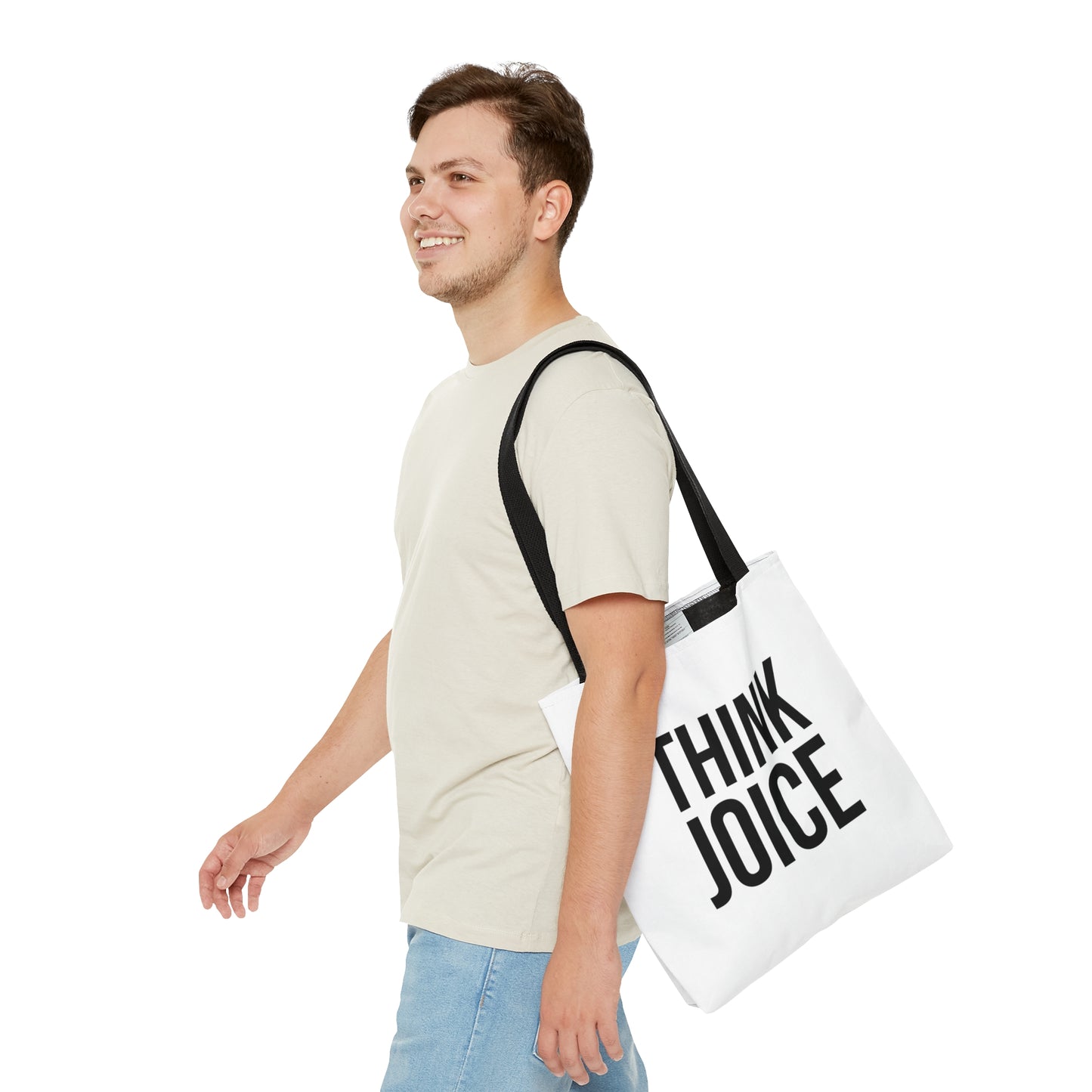 Think Joice (black design) on White Tote Bag