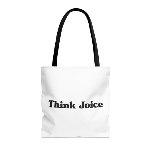 Think Joice Retro (black design) on White Tote Bag