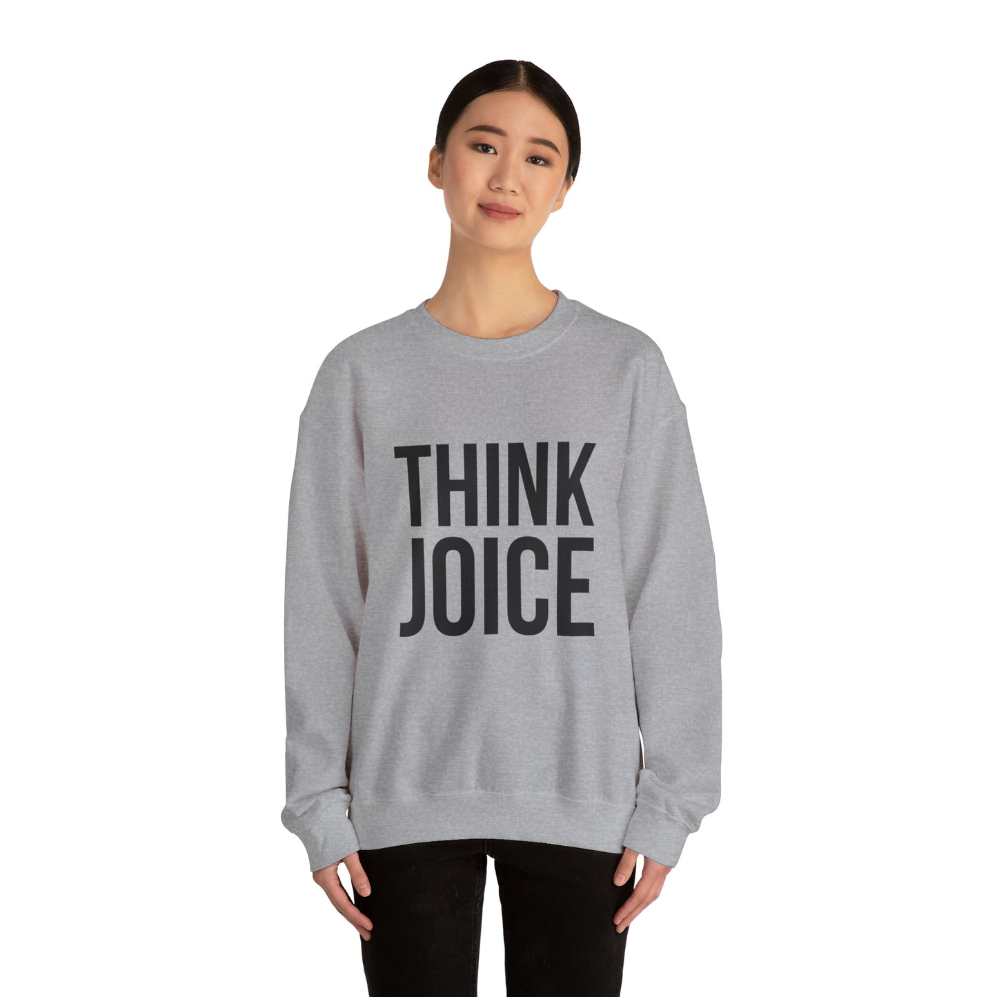 Think Joice (black design) on Unisex Heavy Blend™ Crewneck Sweatshirt