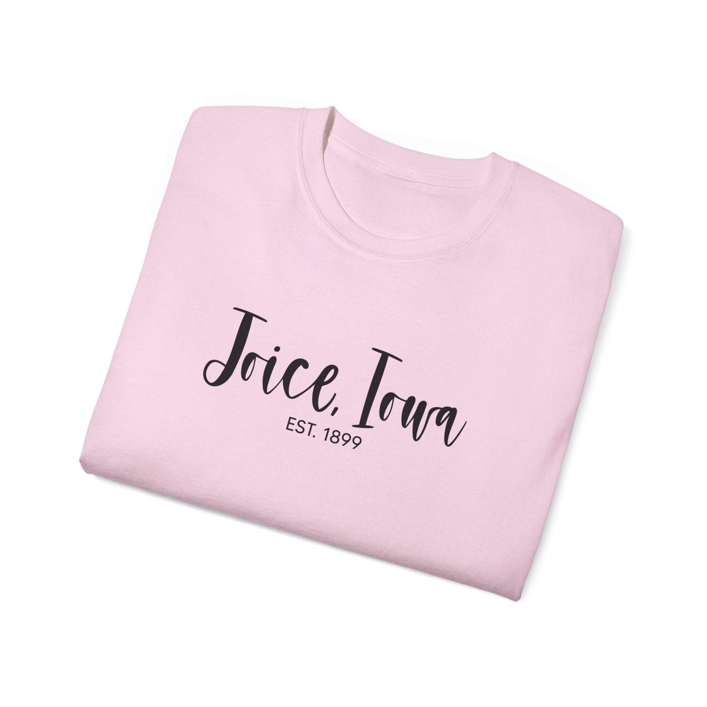 Joice, Iowa Est. 1899 (Black Design) on Unisex Ultra Cotton Short Sleeve Tee