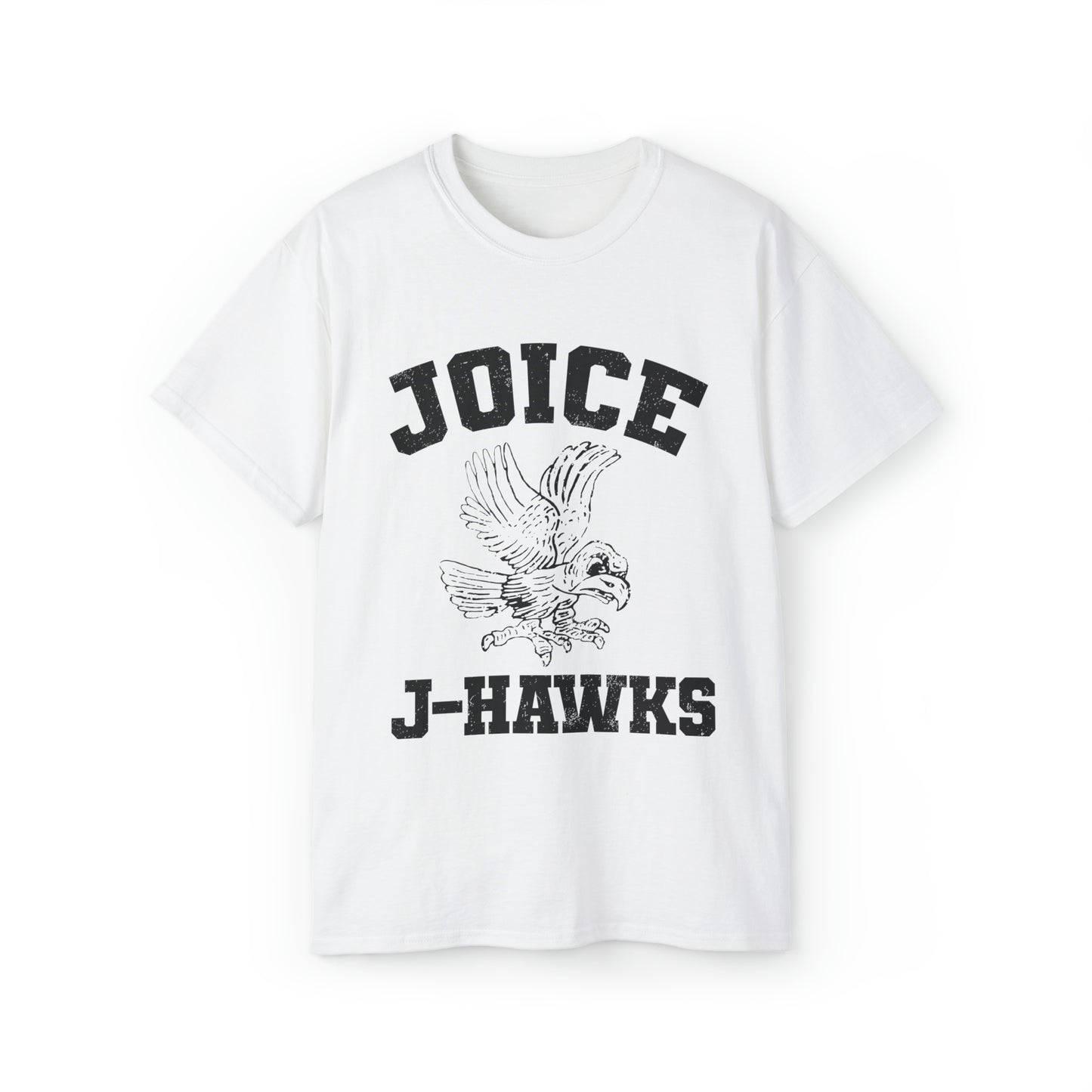 Throwback Joice J-Hawks (worn black design) on Unisex Ultra Cotton Short Sleeve Tee