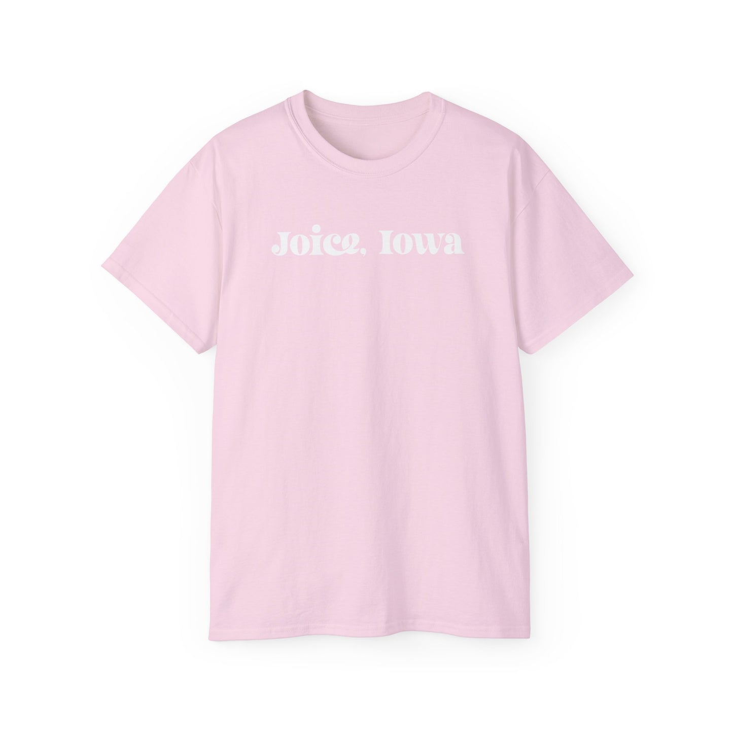 Joice, Iowa (White Design) on Unisex Ultra Cotton Short Sleeve Tee