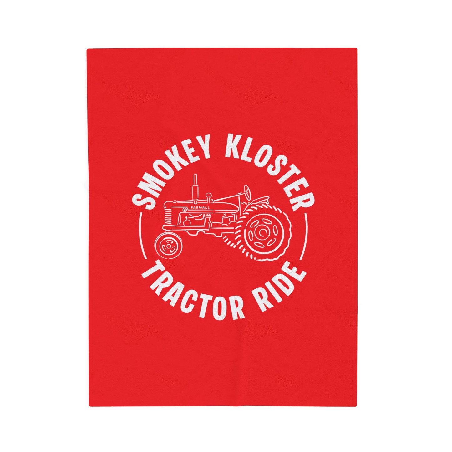 Smokey Kloster Tractor Ride Velveteen Plush Blanket