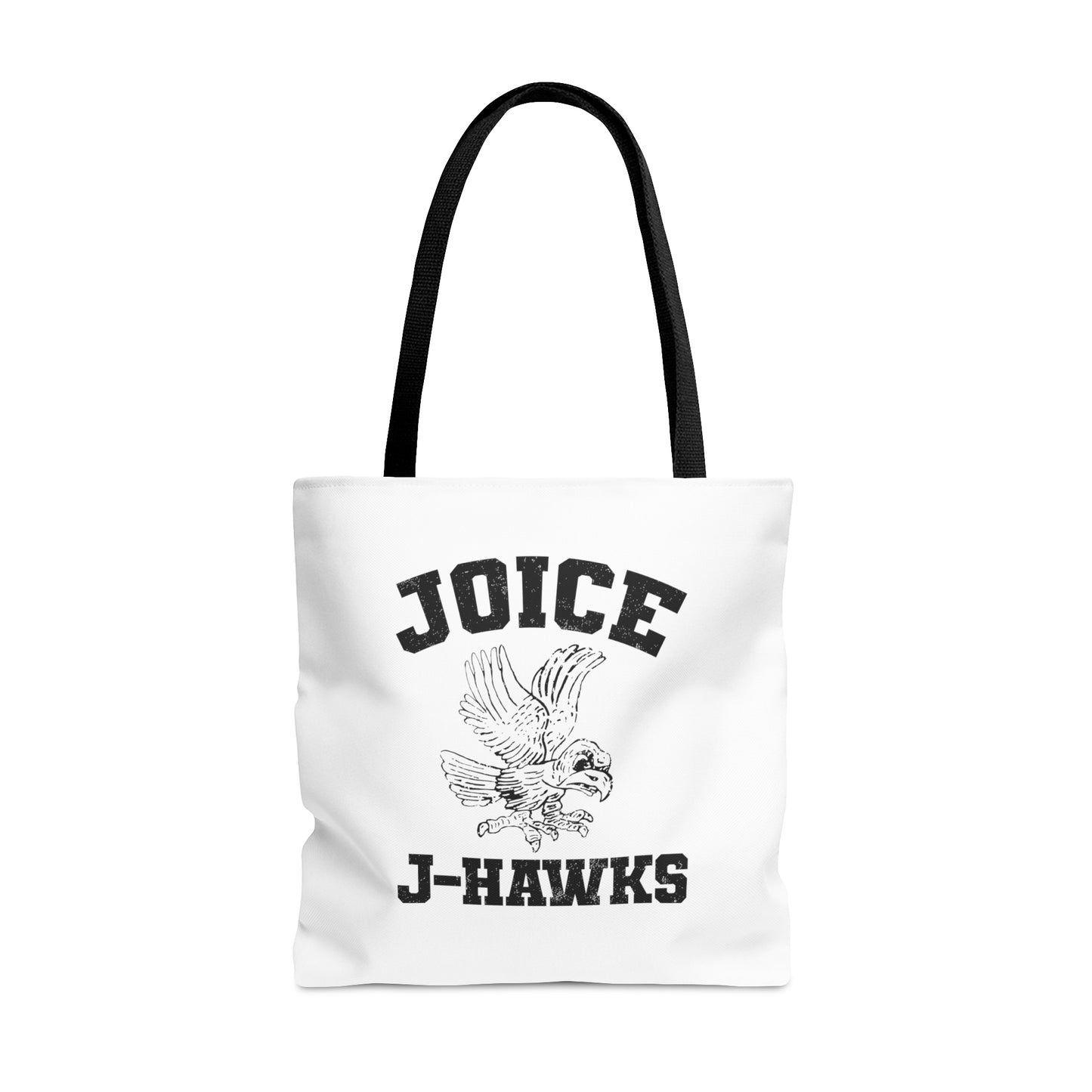 Throwback Joice J-Hawks (worn black design) on White Tote Bag