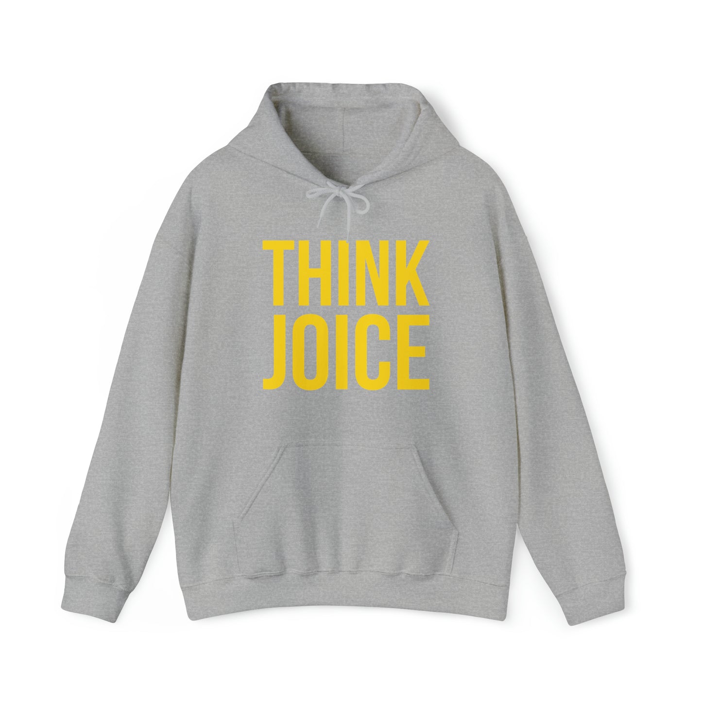 Think Joice (yellow design) on Unisex Heavy Blend™ Hooded Sweatshirt