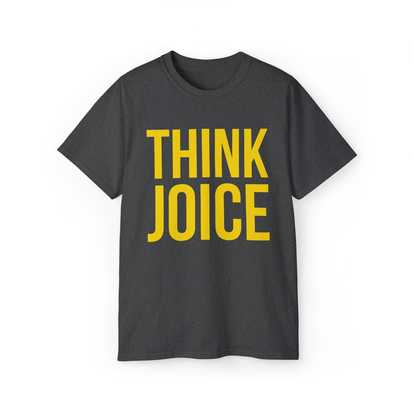 Think Joice (yellow design) on Unisex Ultra Cotton Short Sleeve Tee