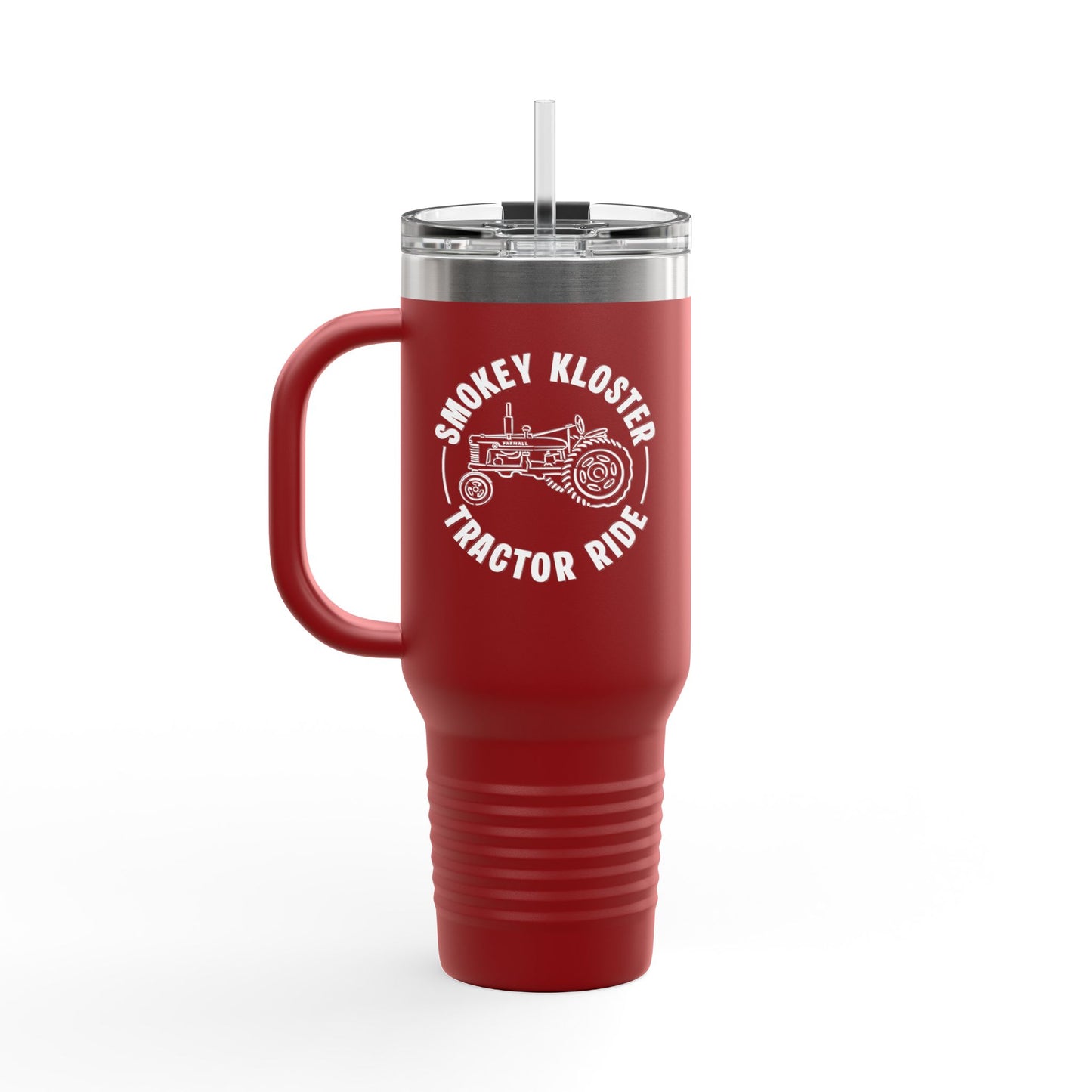 40oz Insulated Travel Mug — Smokey Kloster Tractor Ride