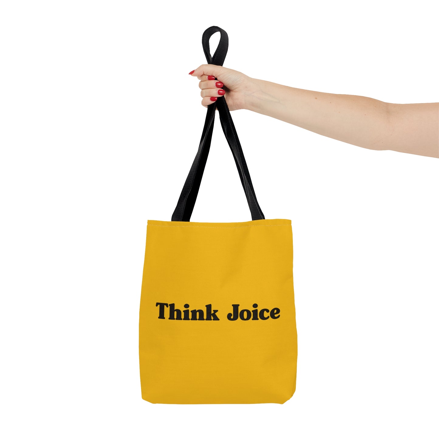 Think Joice Retro (black design) on Dark Yellow Tote Bag