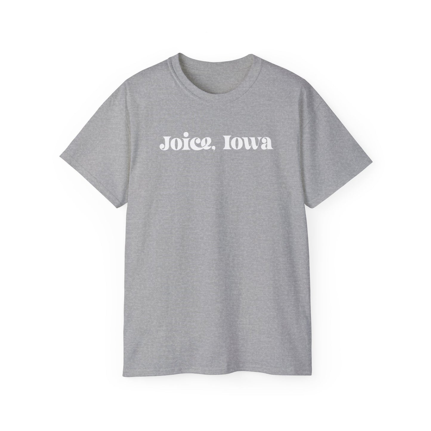 Joice, Iowa (White Design) on Unisex Ultra Cotton Short Sleeve Tee