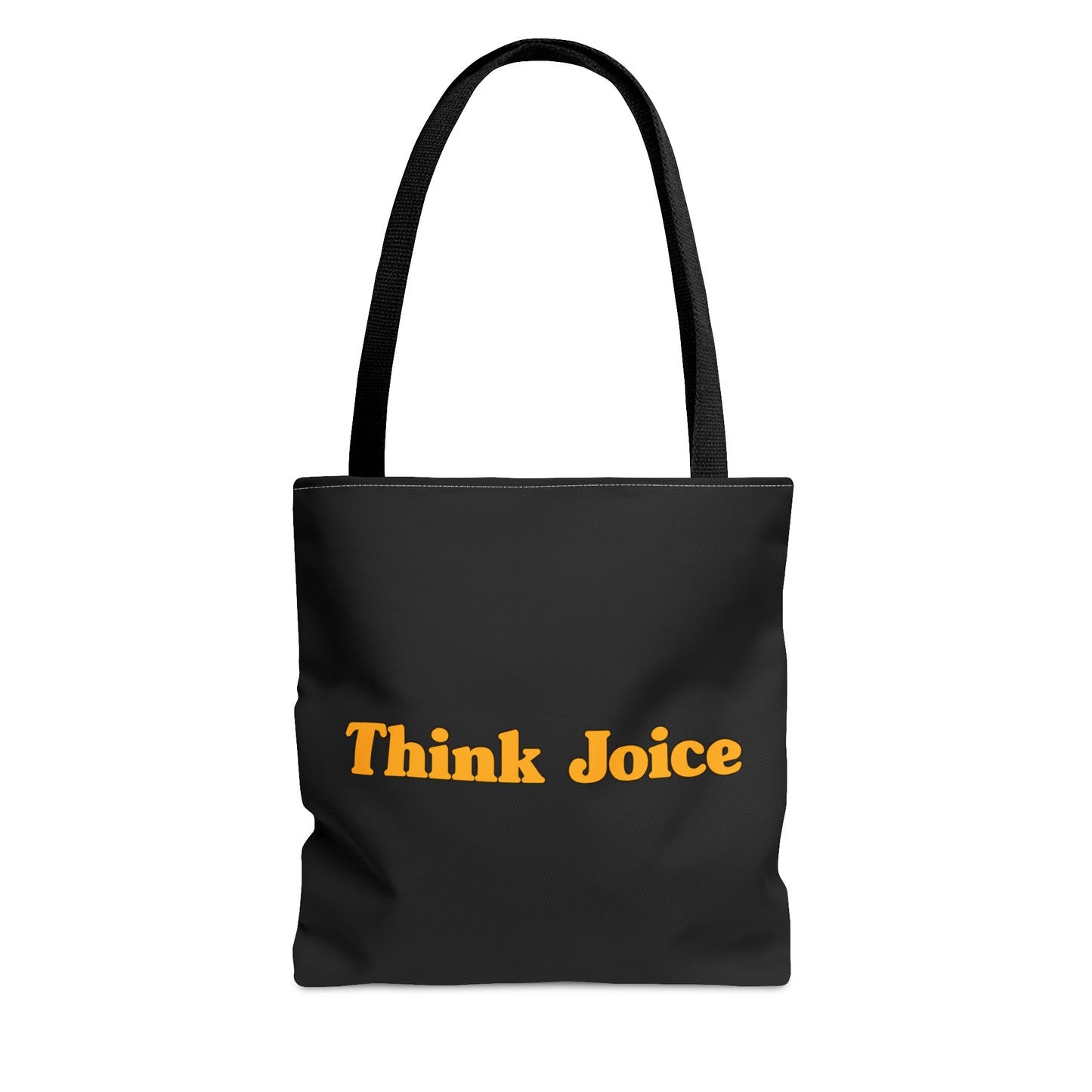 Think Joice Retro (dark yellow design) on Black Tote Bag