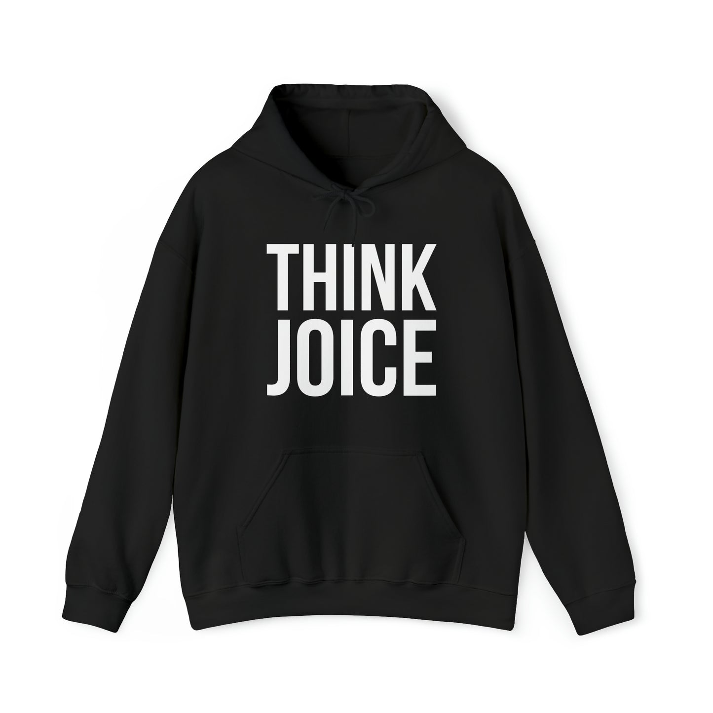 Think Joice (white design) on Unisex Heavy Blend™ Hooded Sweatshirt