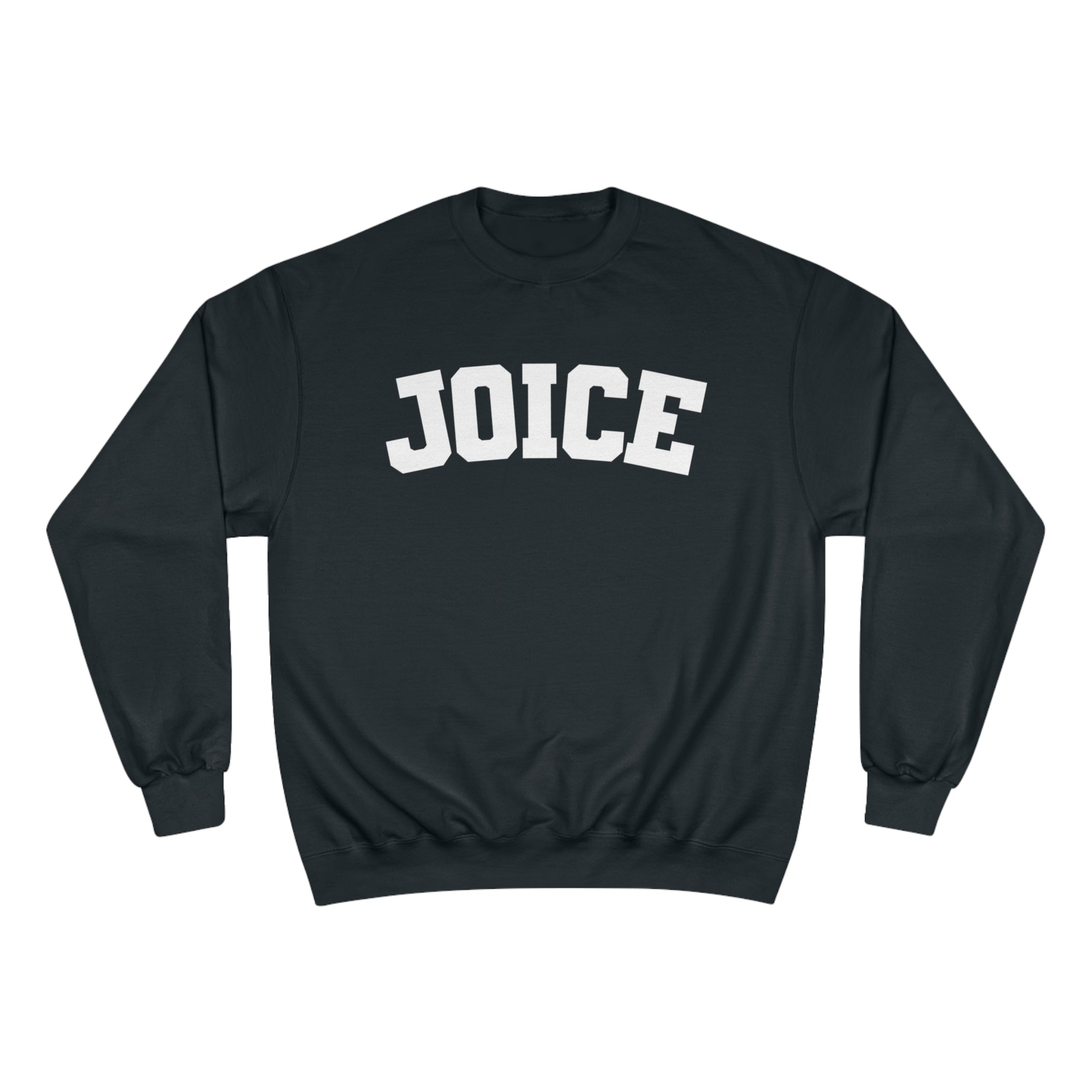 JOICE (white design) on Champion Sweatshirt – Think Joice