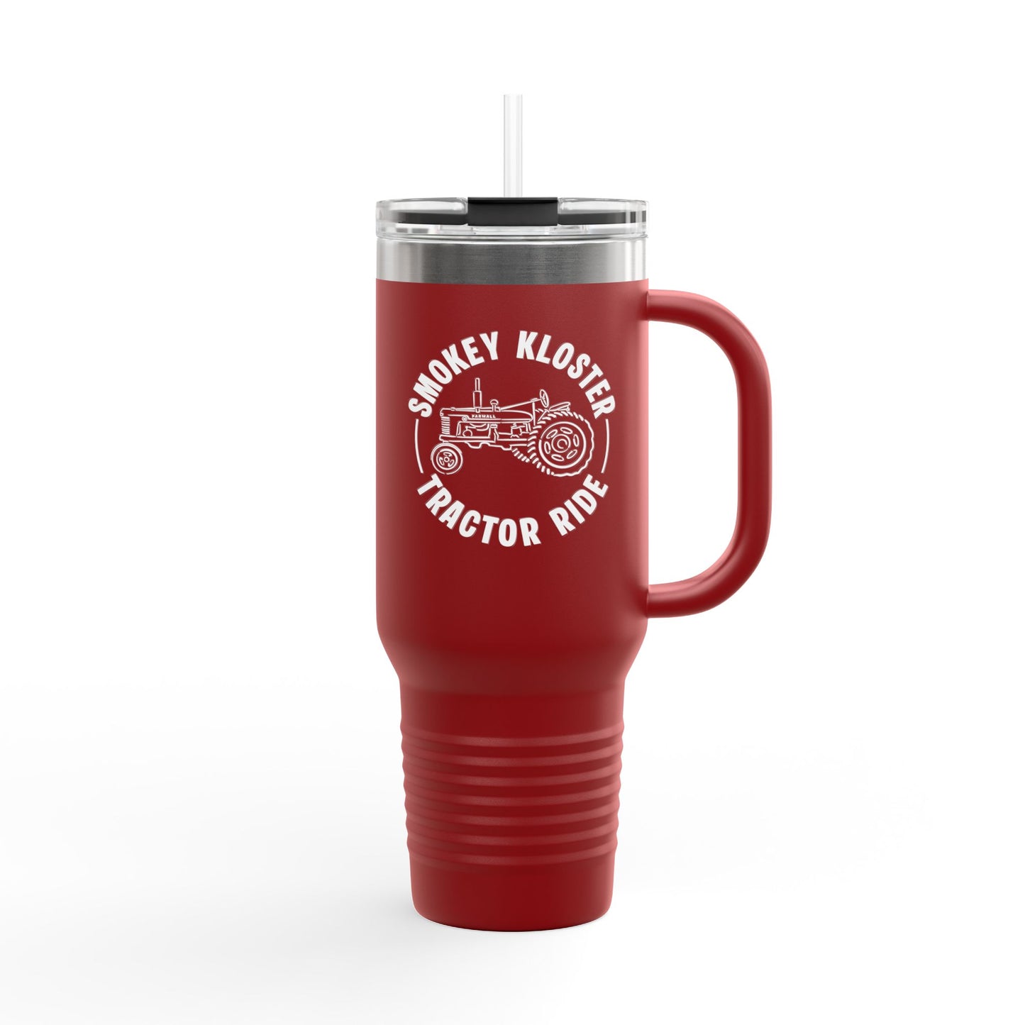 40oz Insulated Travel Mug — Smokey Kloster Tractor Ride