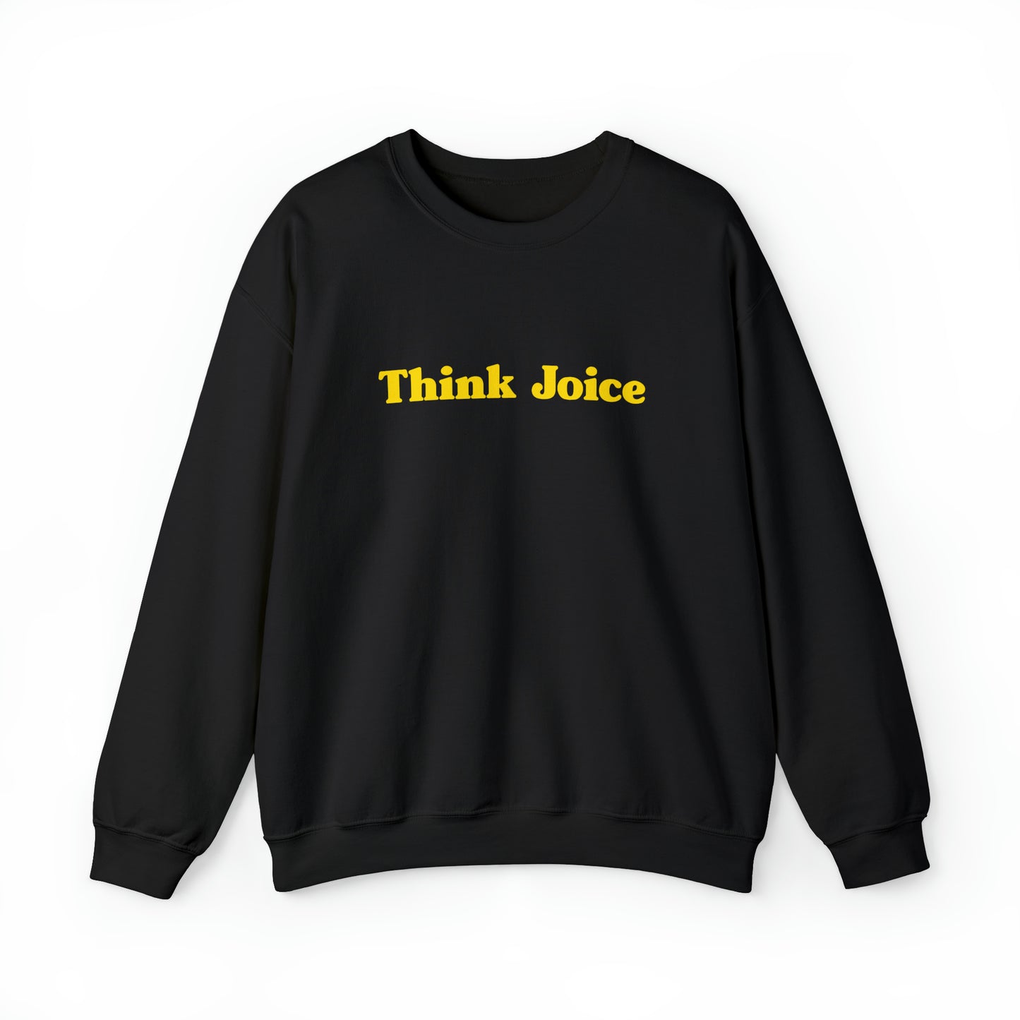 Think Joice Retro (yellow design) on Unisex Heavy Blend™ Crewneck Sweatshirt