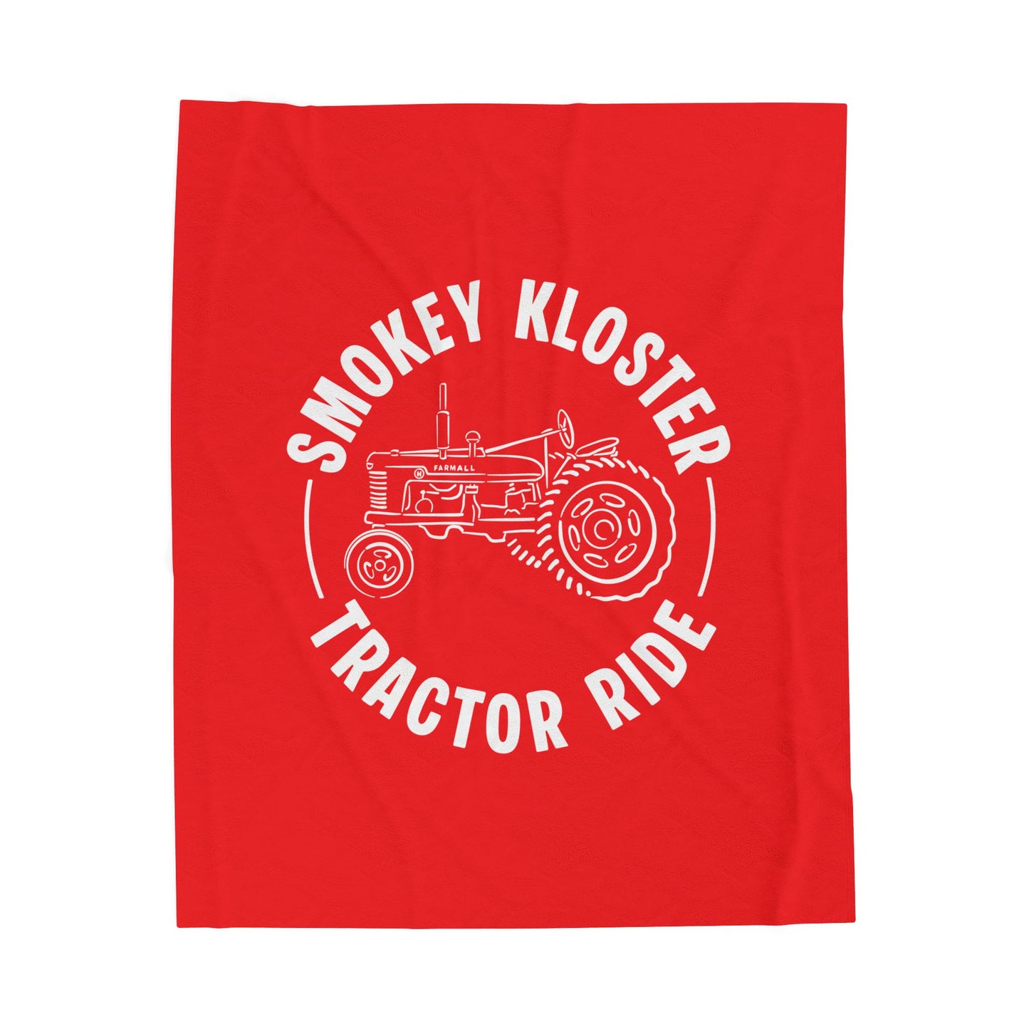 Smokey Kloster Tractor Ride Velveteen Plush Blanket