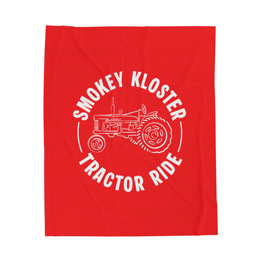 Smokey Kloster Tractor Ride Velveteen Plush Blanket
