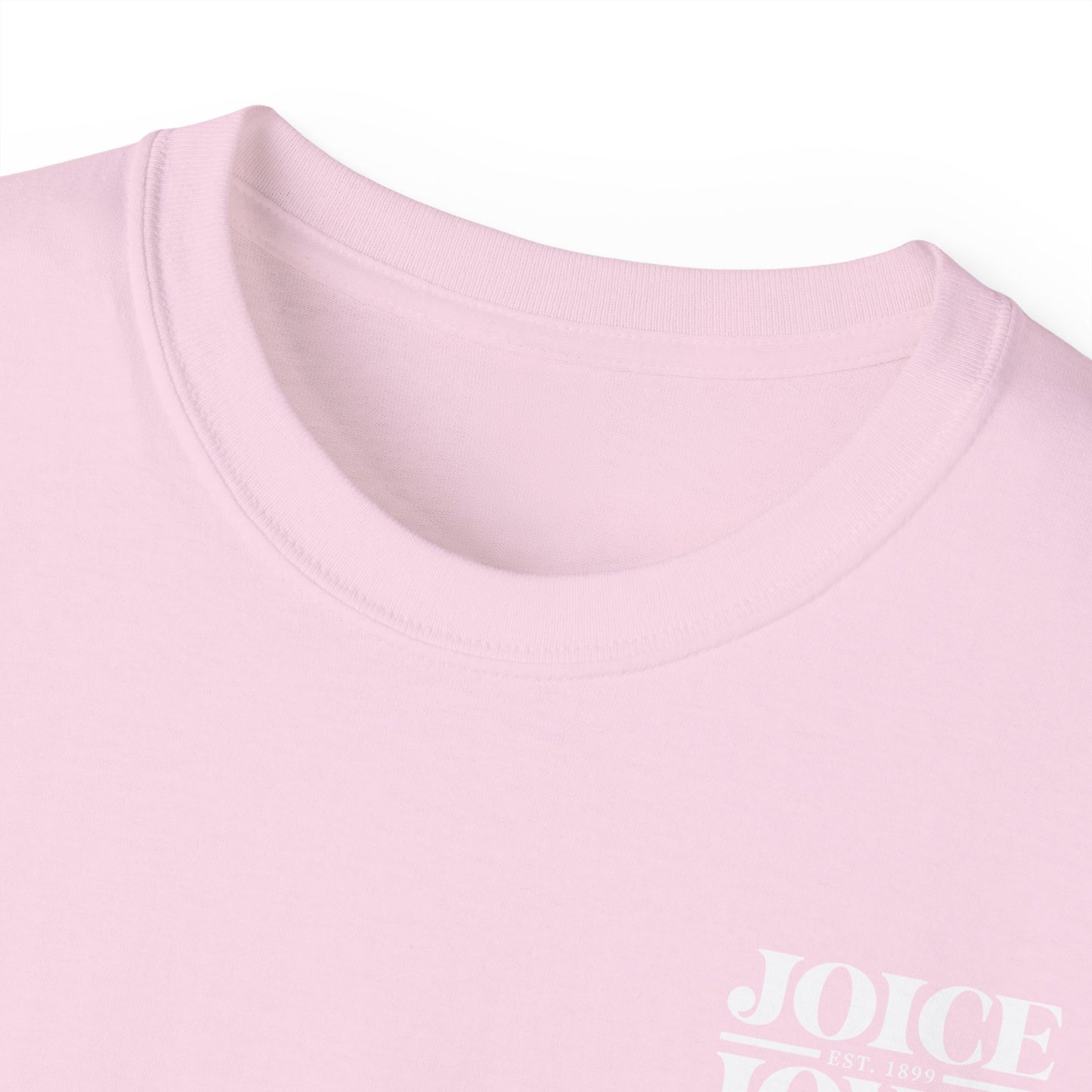 Joice, Iowa Est. 1899 (White Design) on Unisex Ultra Cotton Short Sleeve Tee