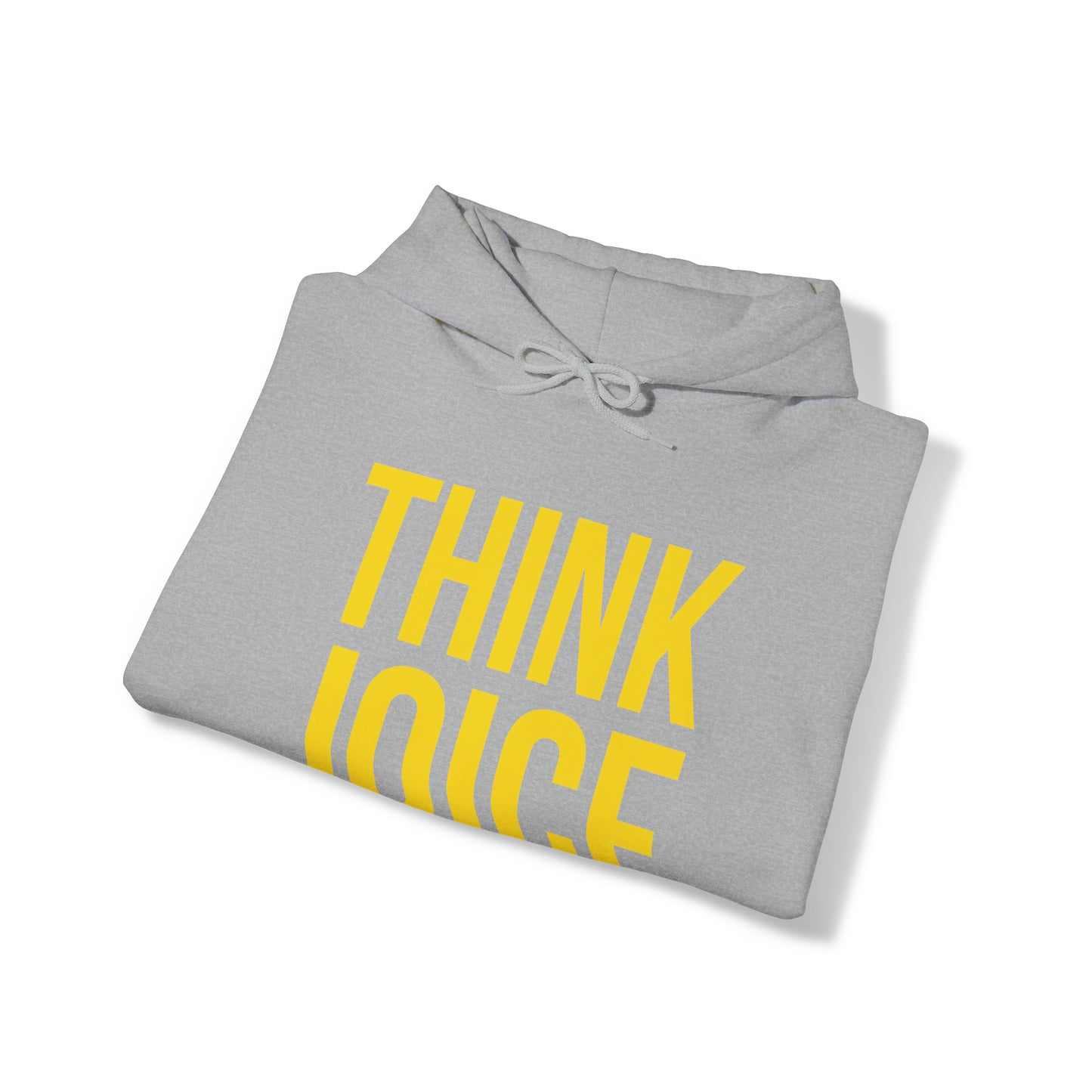 Think Joice (yellow design) on Unisex Heavy Blend™ Hooded Sweatshirt