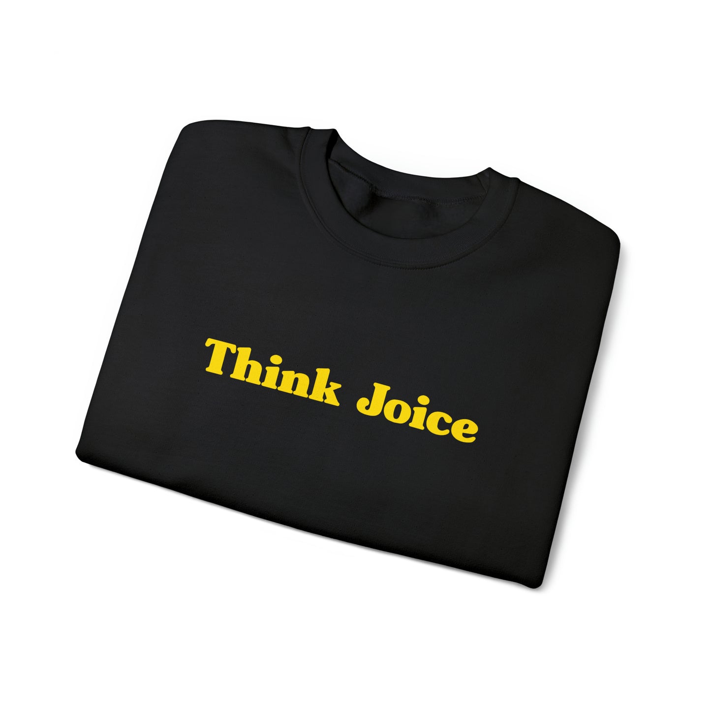 Think Joice Retro (yellow design) on Unisex Heavy Blend™ Crewneck Sweatshirt