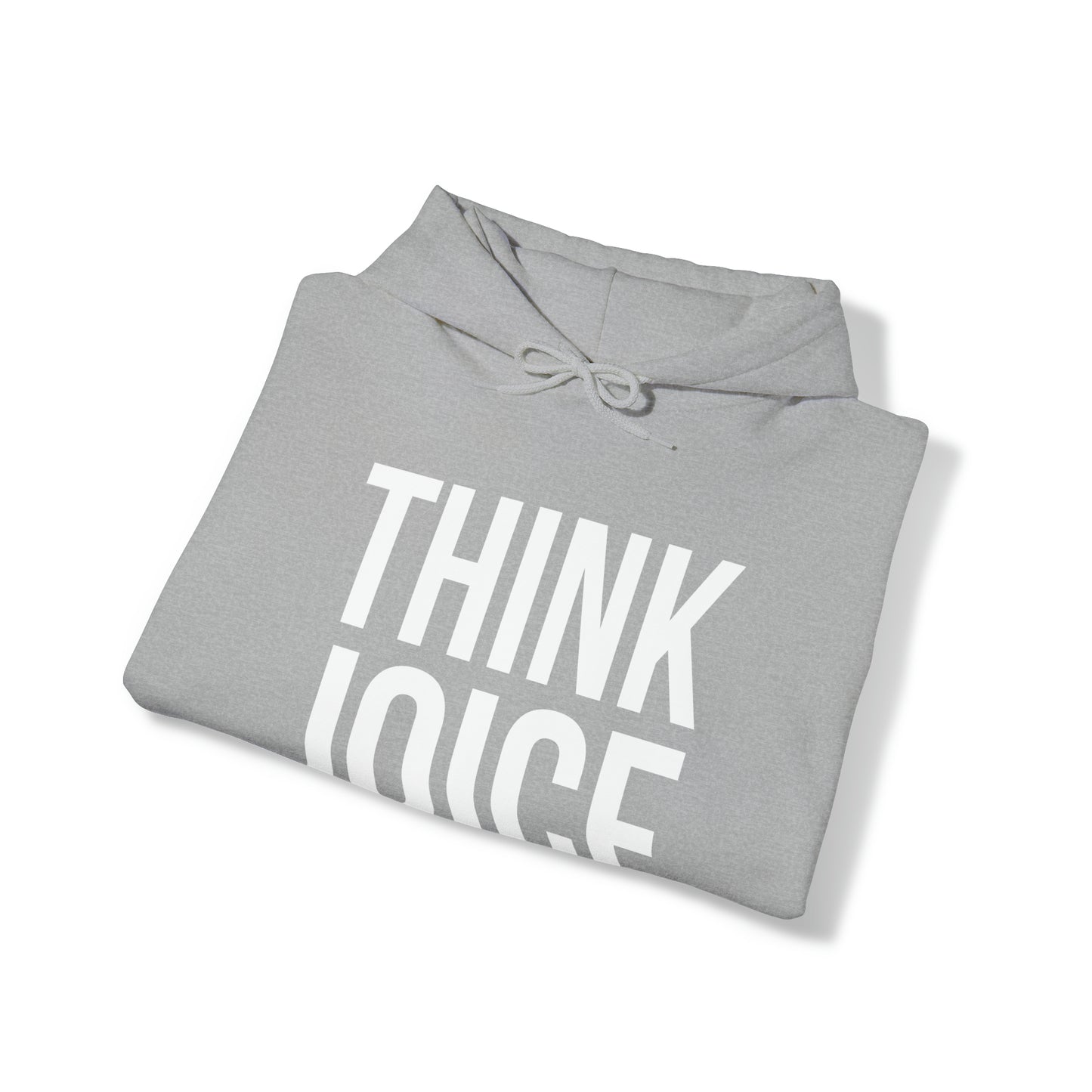 Think Joice (white design) on Unisex Heavy Blend™ Hooded Sweatshirt