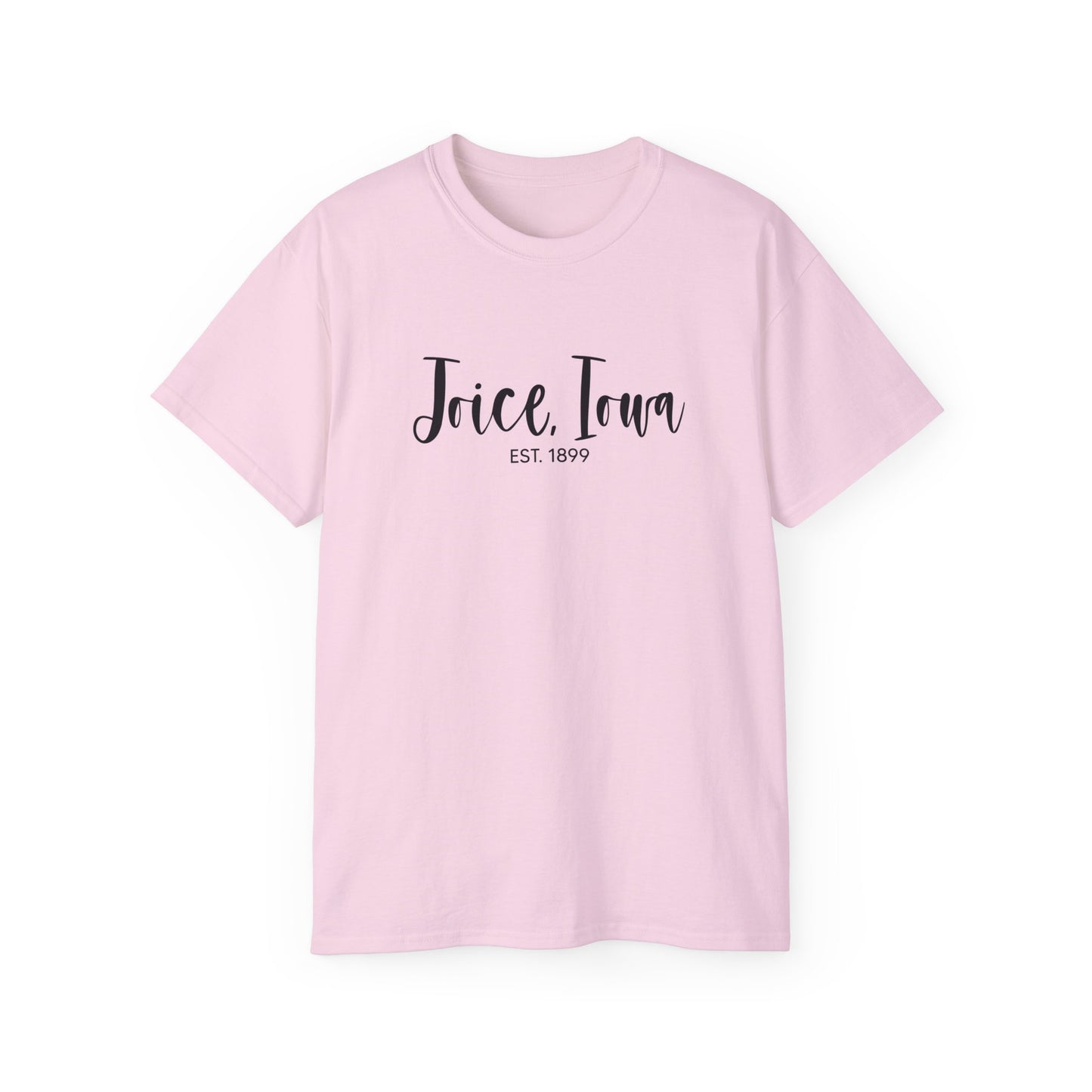 Joice, Iowa Est. 1899 (Black Design) on Unisex Ultra Cotton Short Sleeve Tee