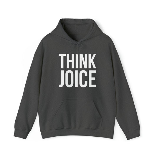 Think Joice (white design) on Unisex Heavy Blend™ Hooded Sweatshirt