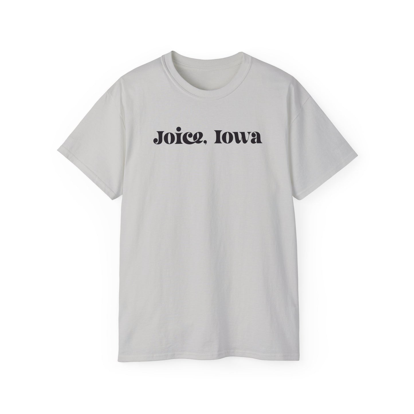 Joice, Iowa (Black Design) on Unisex Ultra Cotton Short Sleeve Tee