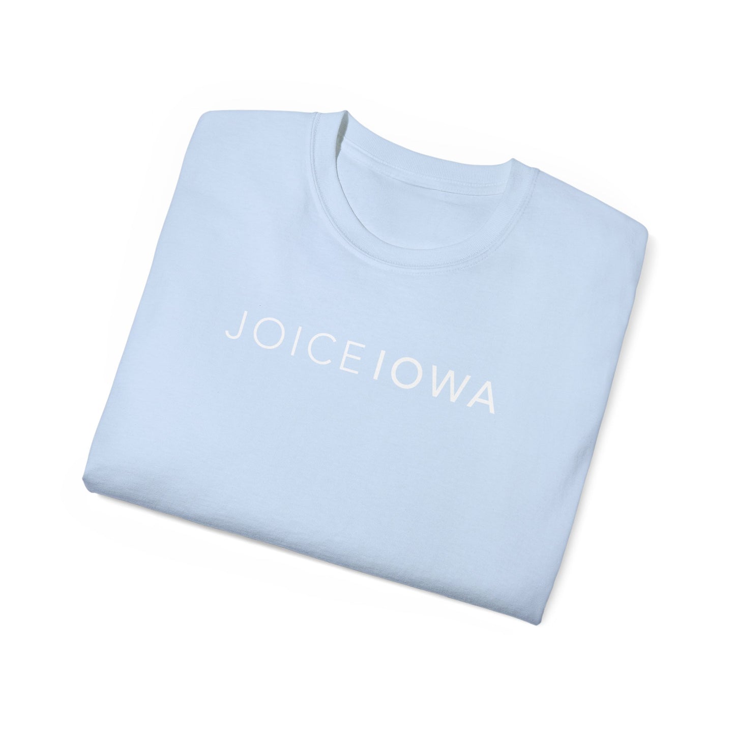 JOICE IOWA (White Design) on Unisex Ultra Cotton Short Sleeve Tee