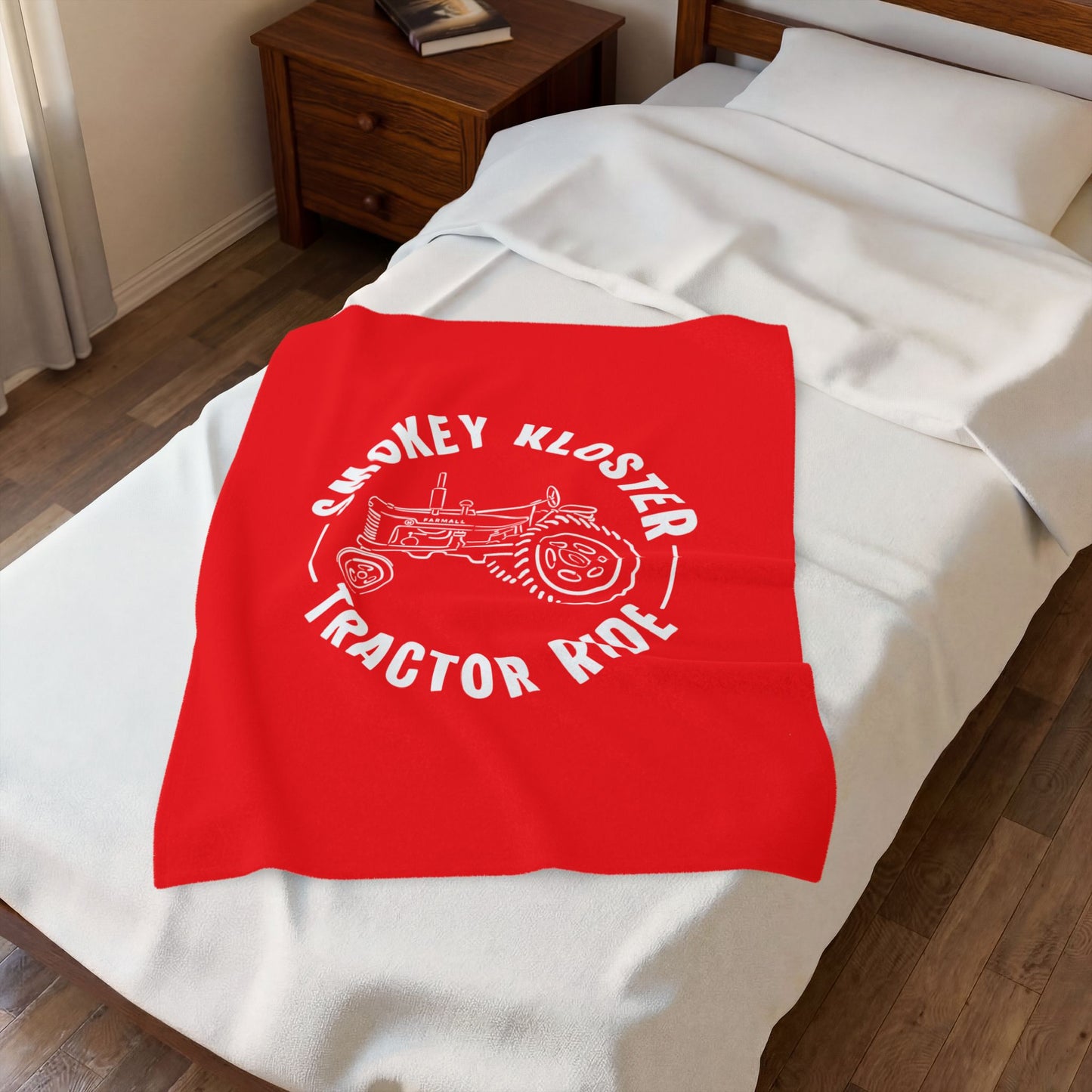 Smokey Kloster Tractor Ride Velveteen Plush Blanket