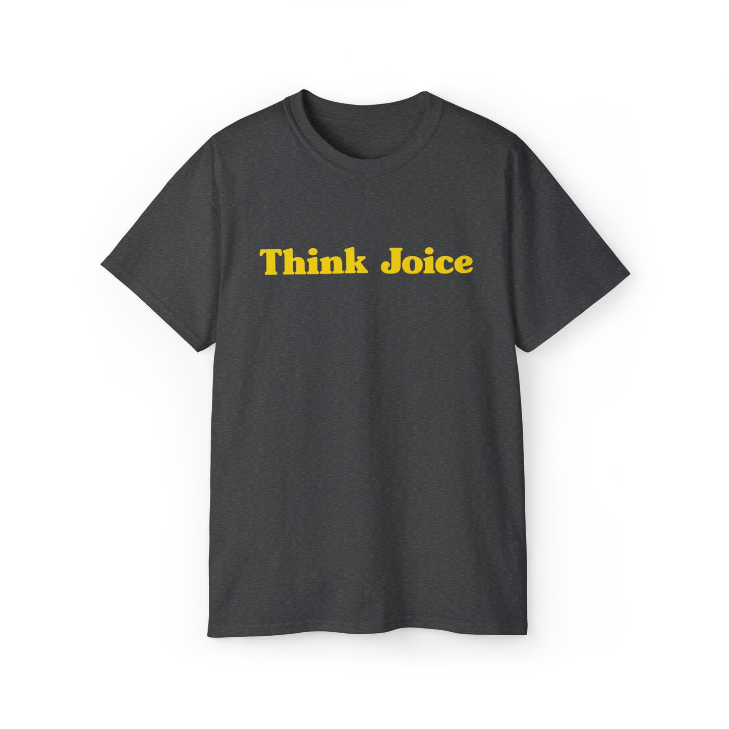 Think Joice Retro (yellow design) on Unisex Ultra Cotton Short Sleeve Tee