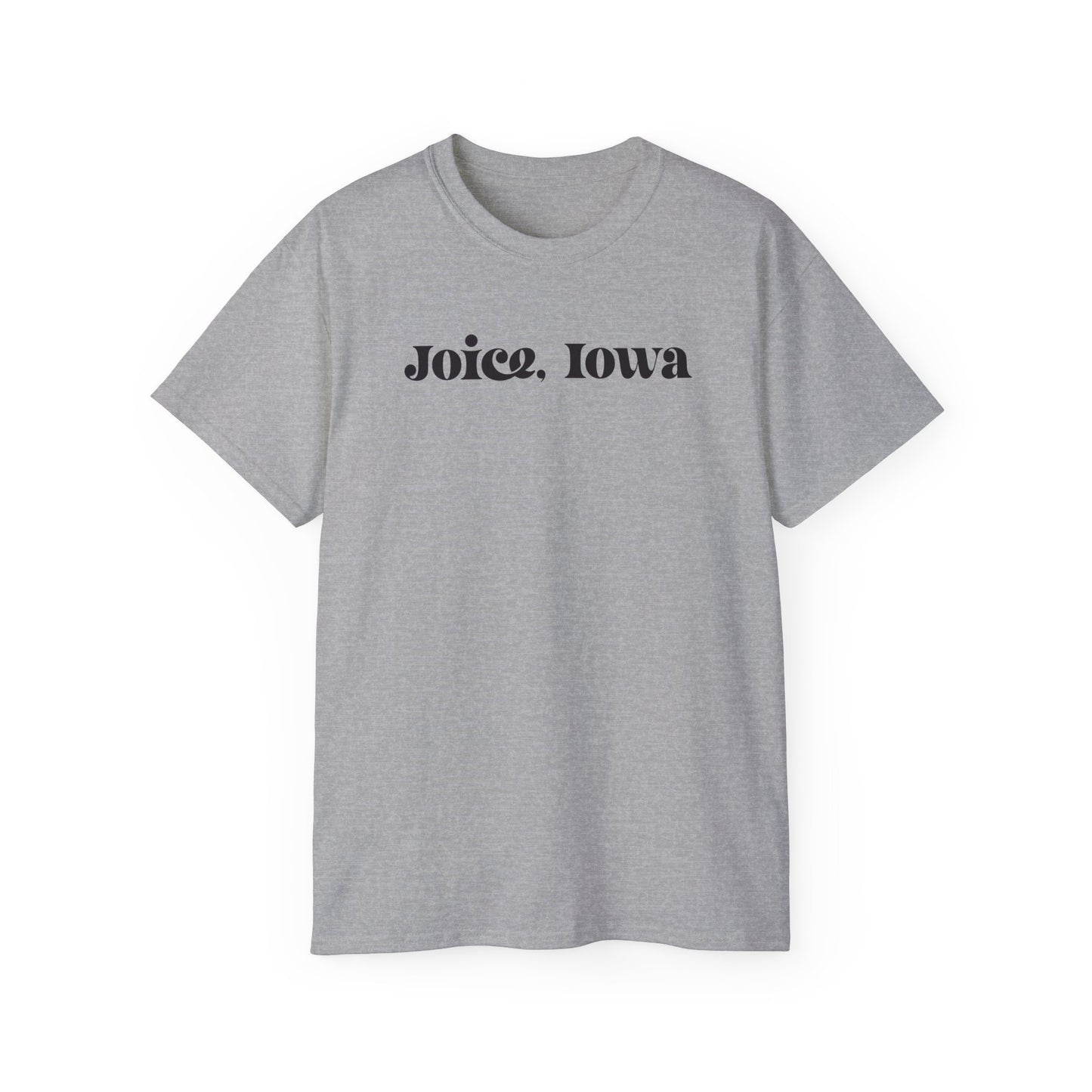 Joice, Iowa (Black Design) on Unisex Ultra Cotton Short Sleeve Tee