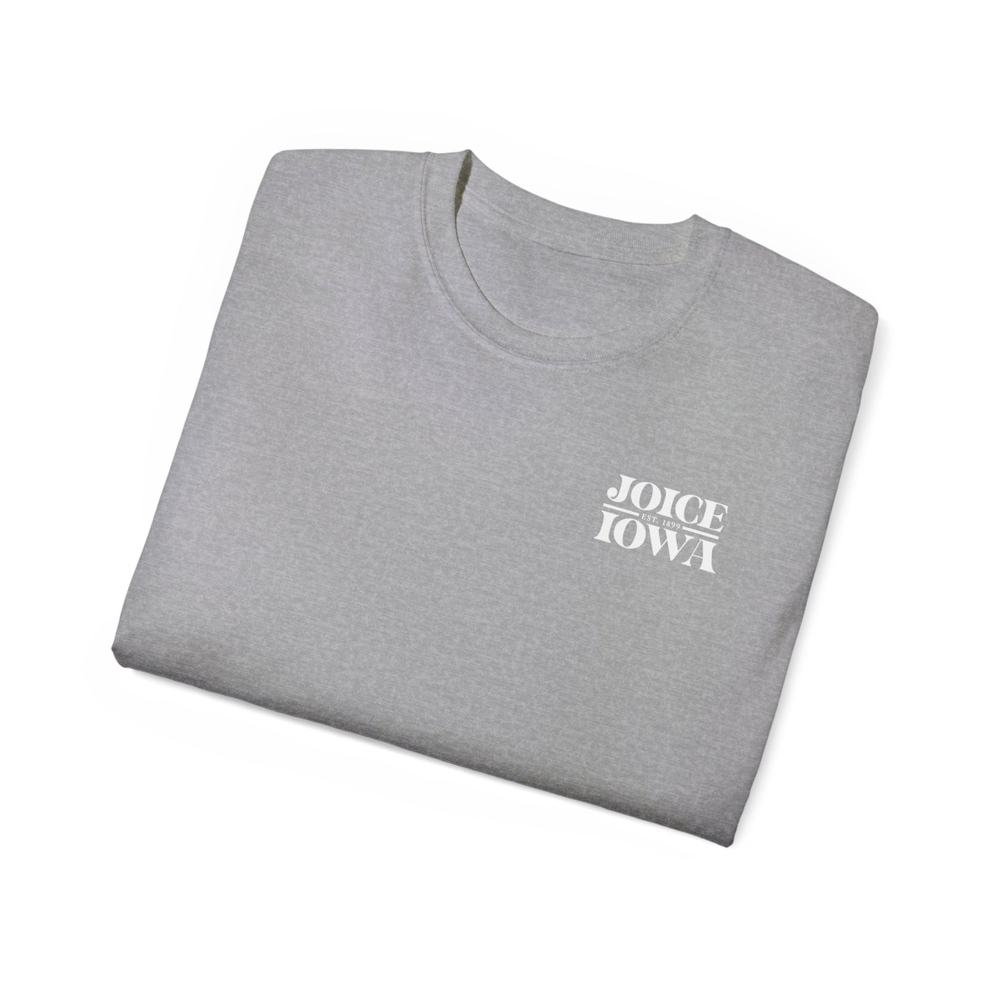 Joice, Iowa Est. 1899 (White Design) on Unisex Ultra Cotton Short Sleeve Tee