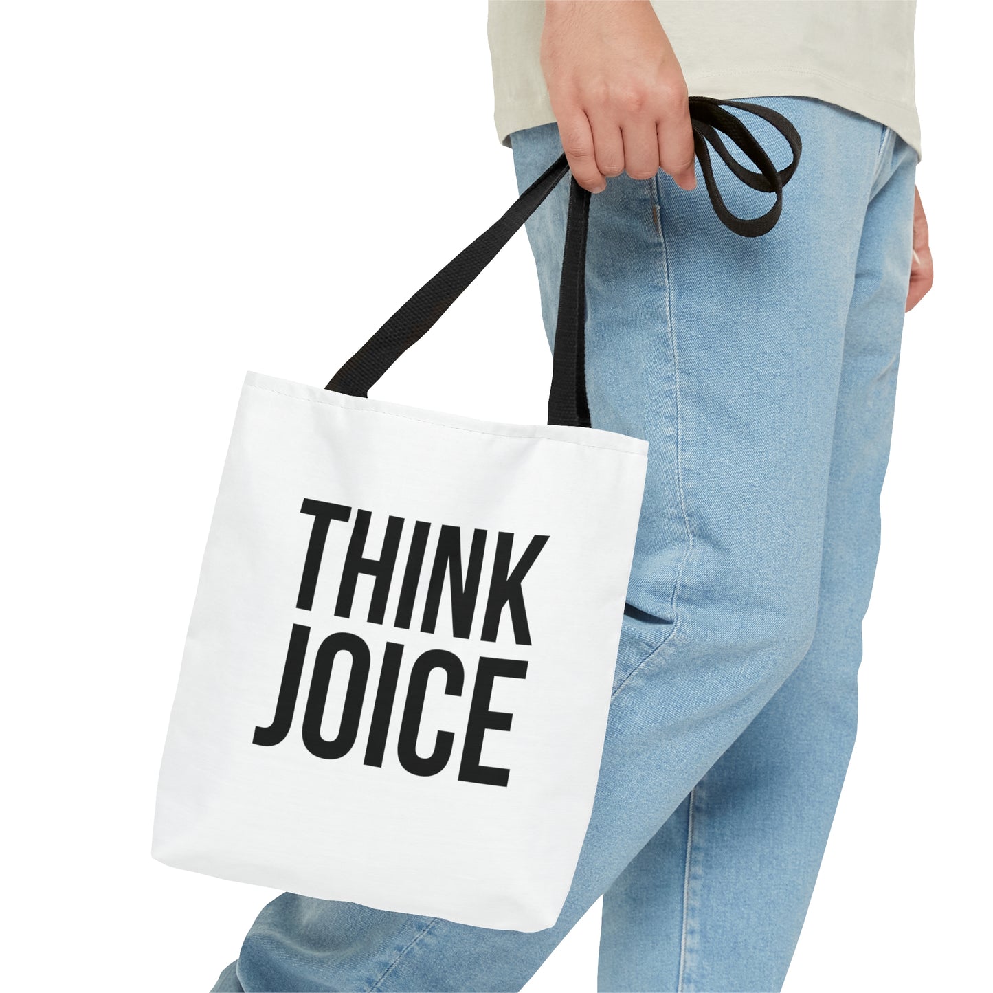 Think Joice (black design) on White Tote Bag