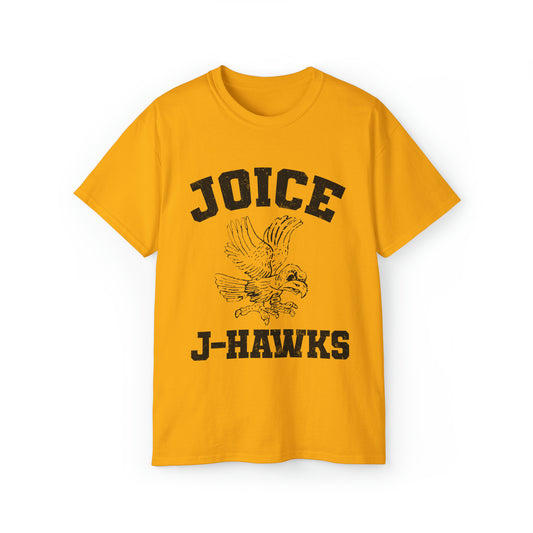 Throwback Joice J-Hawks (worn black design) on Unisex Ultra Cotton Short Sleeve Tee