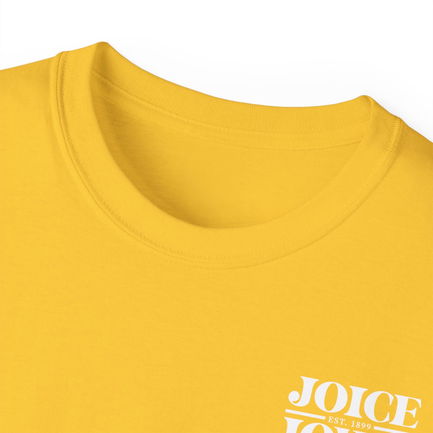 Joice, Iowa Est. 1899 (White Design) on Unisex Ultra Cotton Short Sleeve Tee