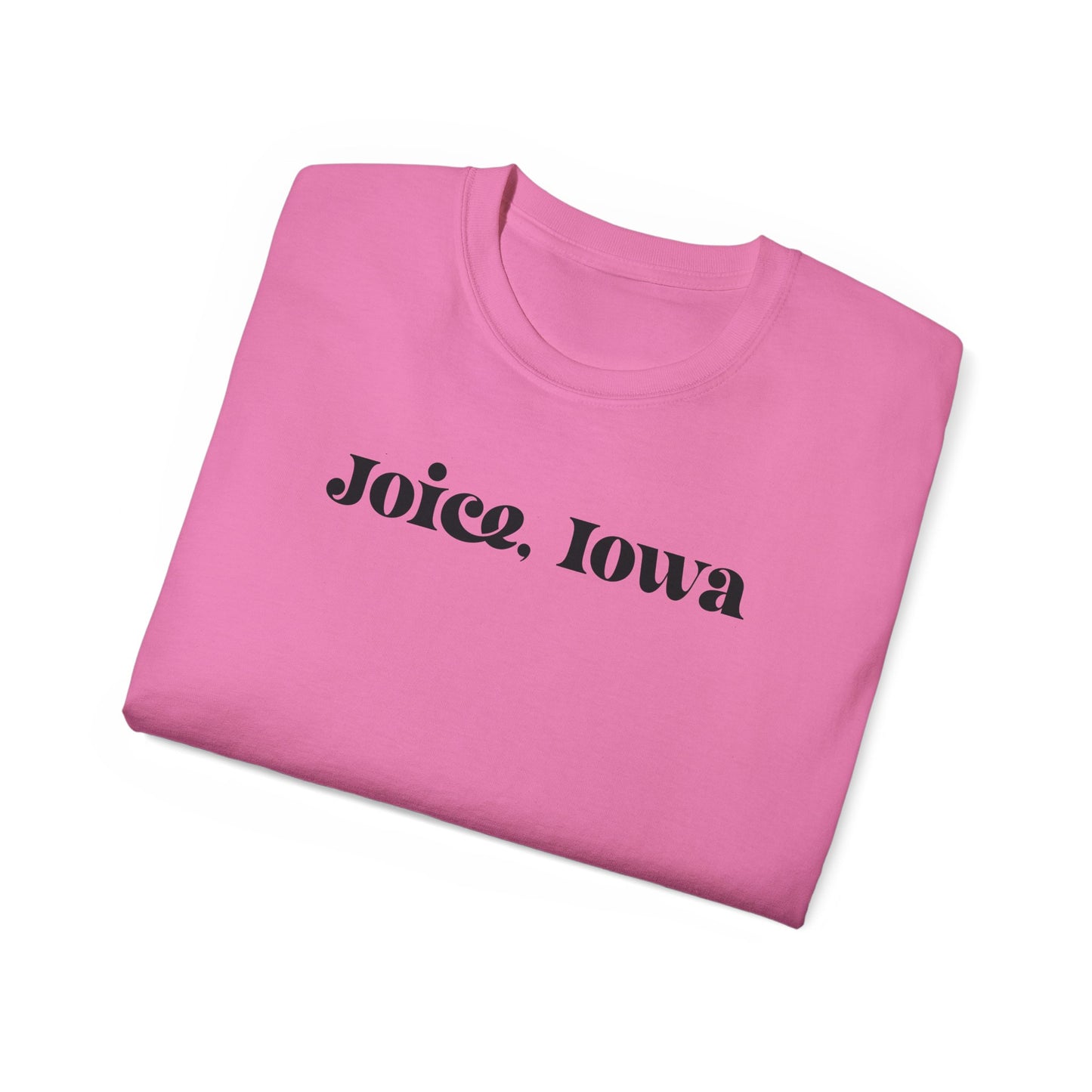 Joice, Iowa (Black Design) on Unisex Ultra Cotton Short Sleeve Tee