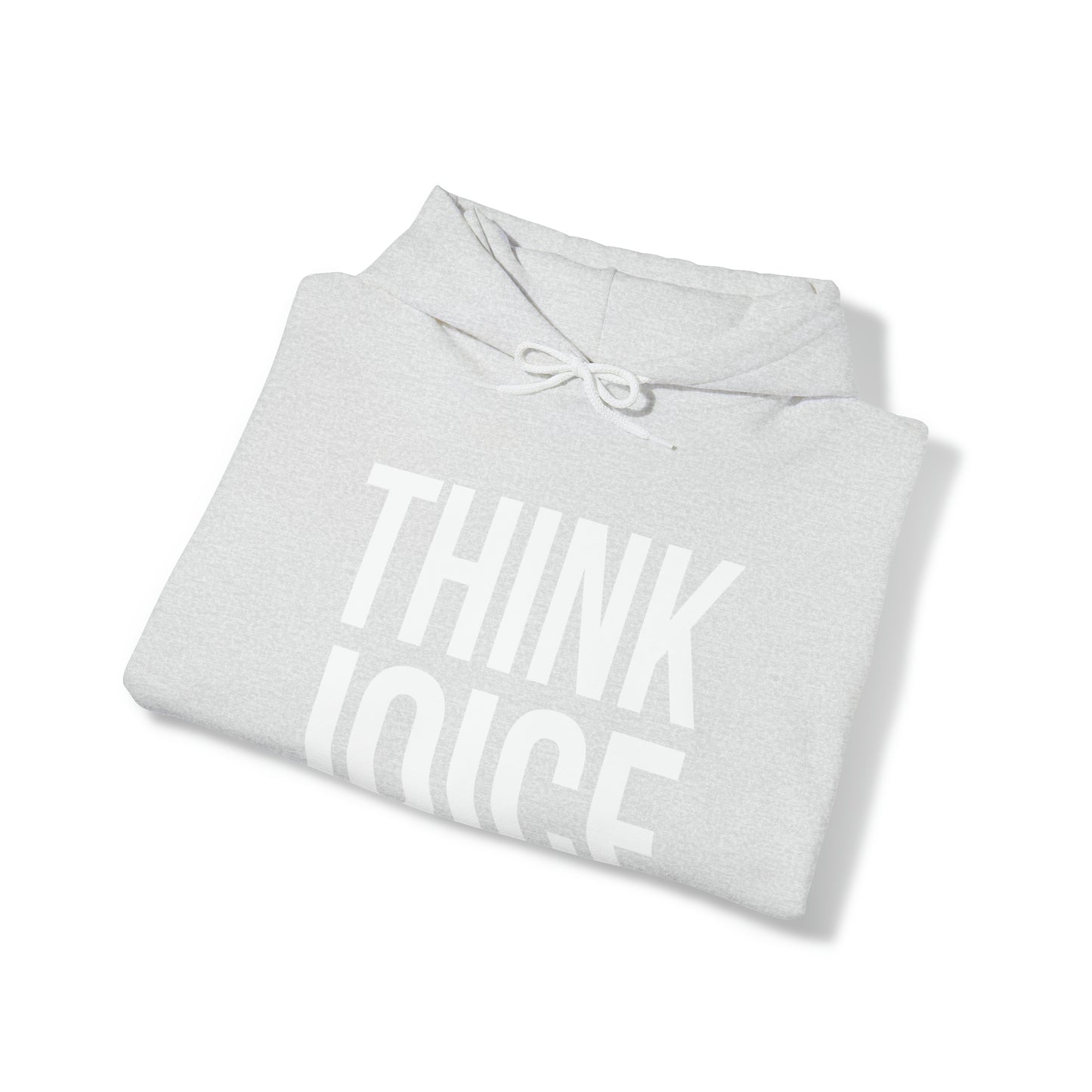 Think Joice (white design) on Unisex Heavy Blend™ Hooded Sweatshirt