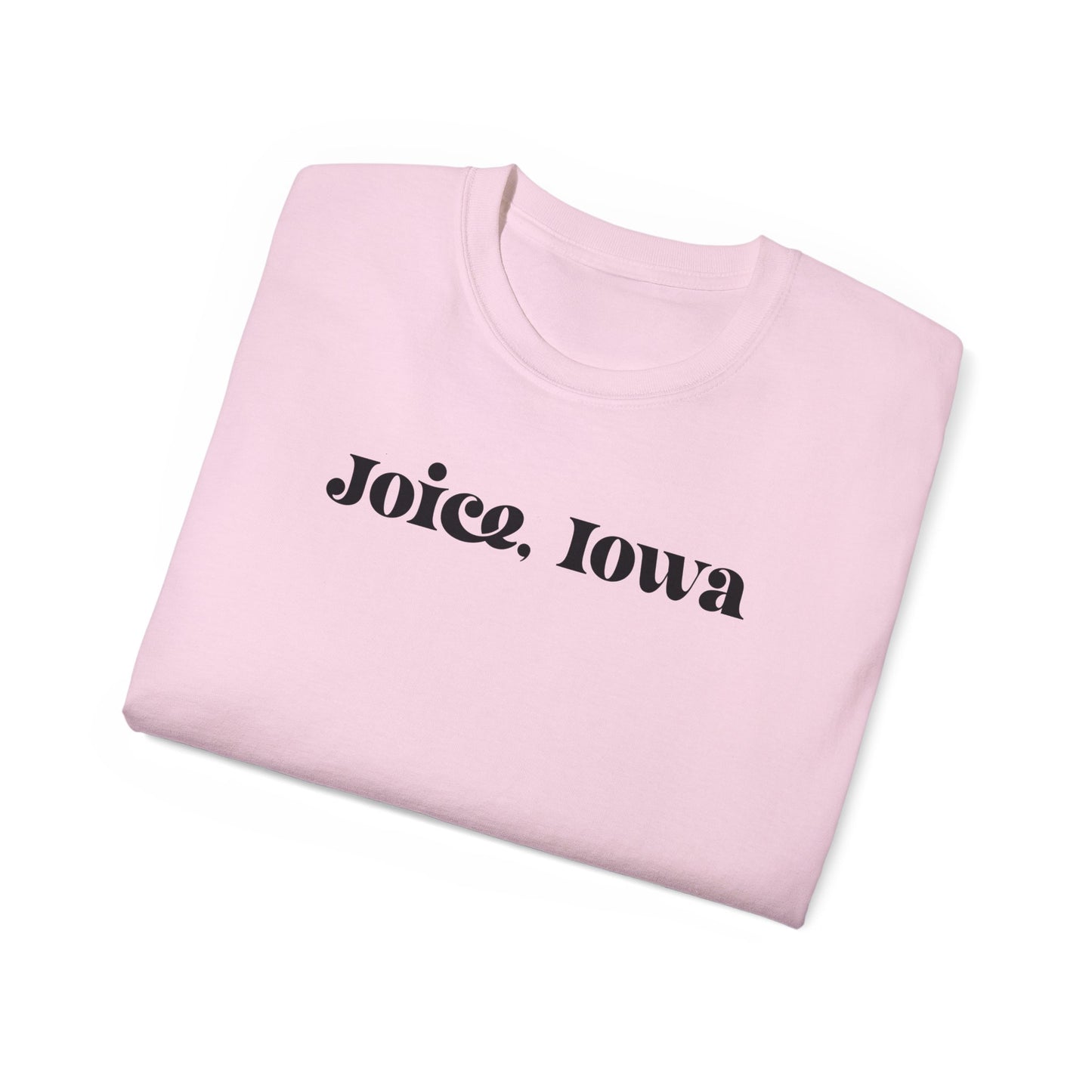 Joice, Iowa (Black Design) on Unisex Ultra Cotton Short Sleeve Tee