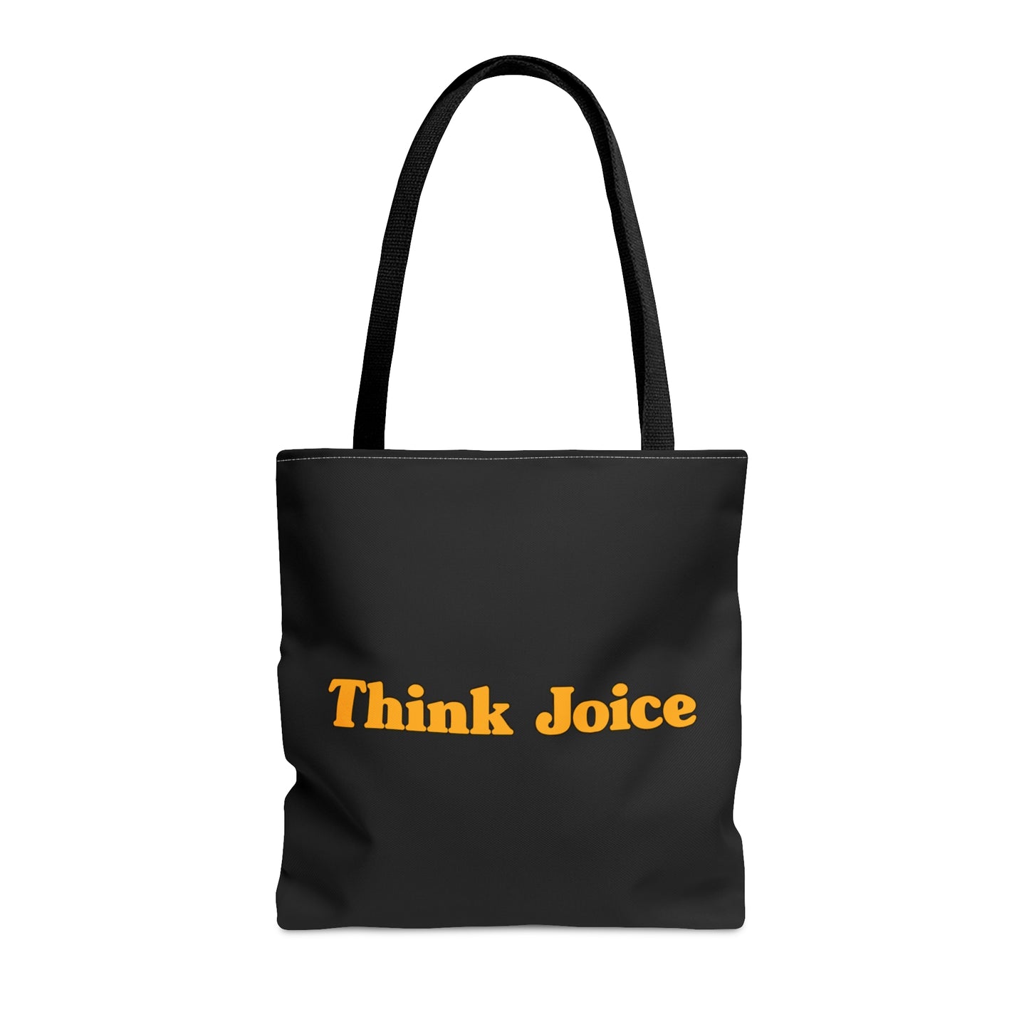 Think Joice Retro (dark yellow design) on Black Tote Bag