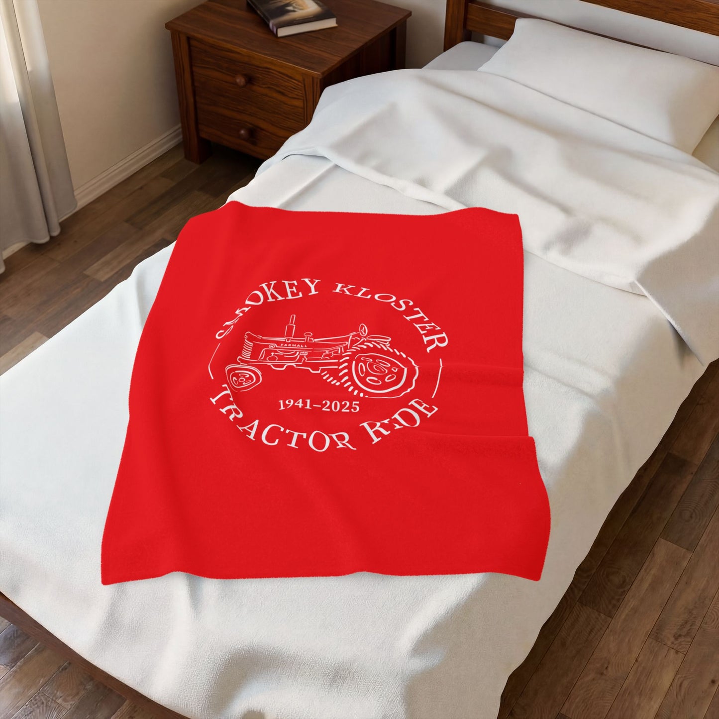 Smokey Kloster Tractor Ride Velveteen Plush Blanket
