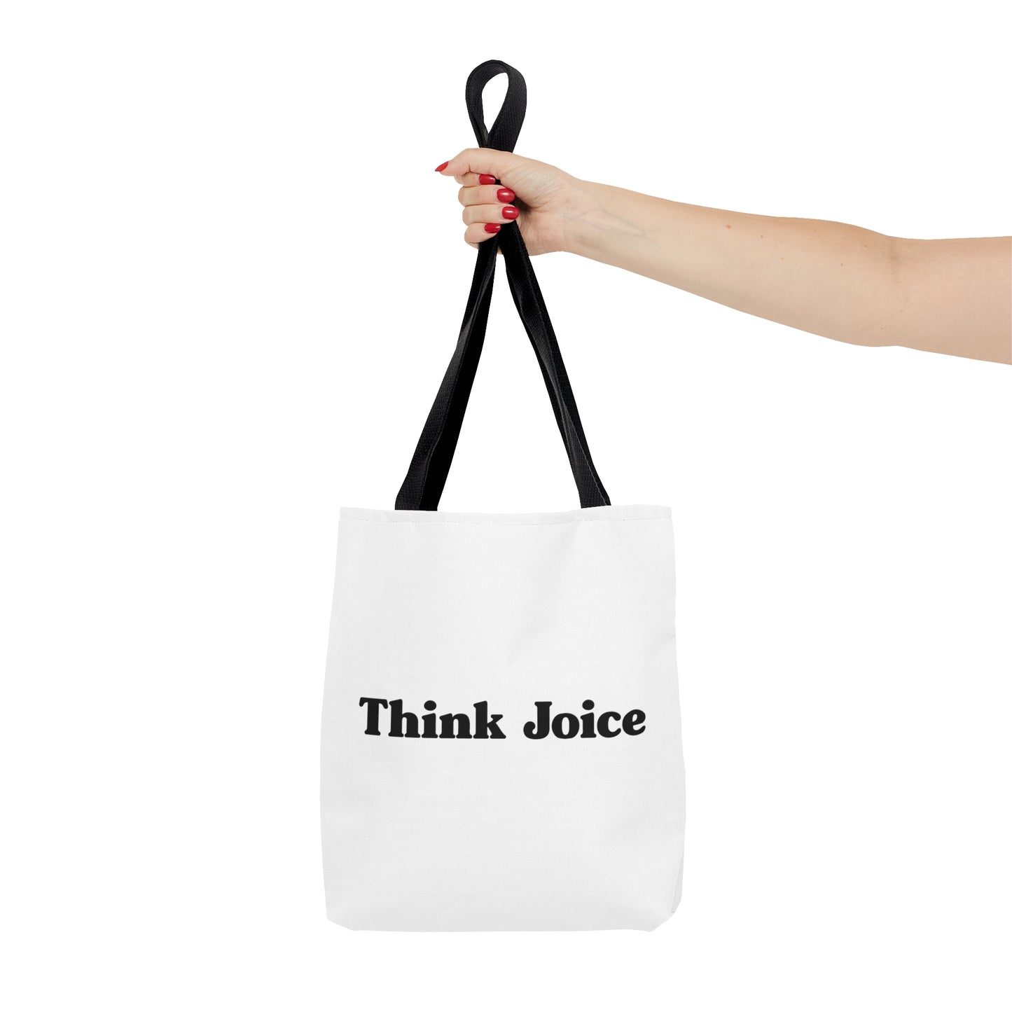 Think Joice Retro (black design) on White Tote Bag