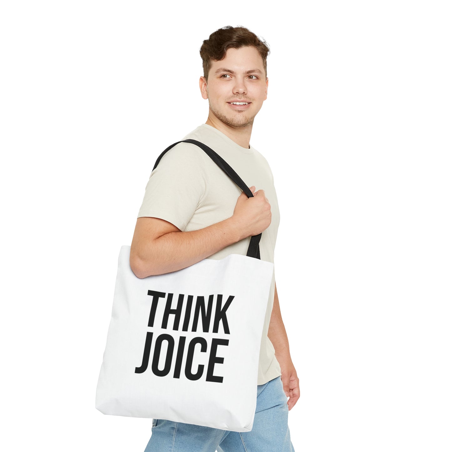 Think Joice (black design) on White Tote Bag